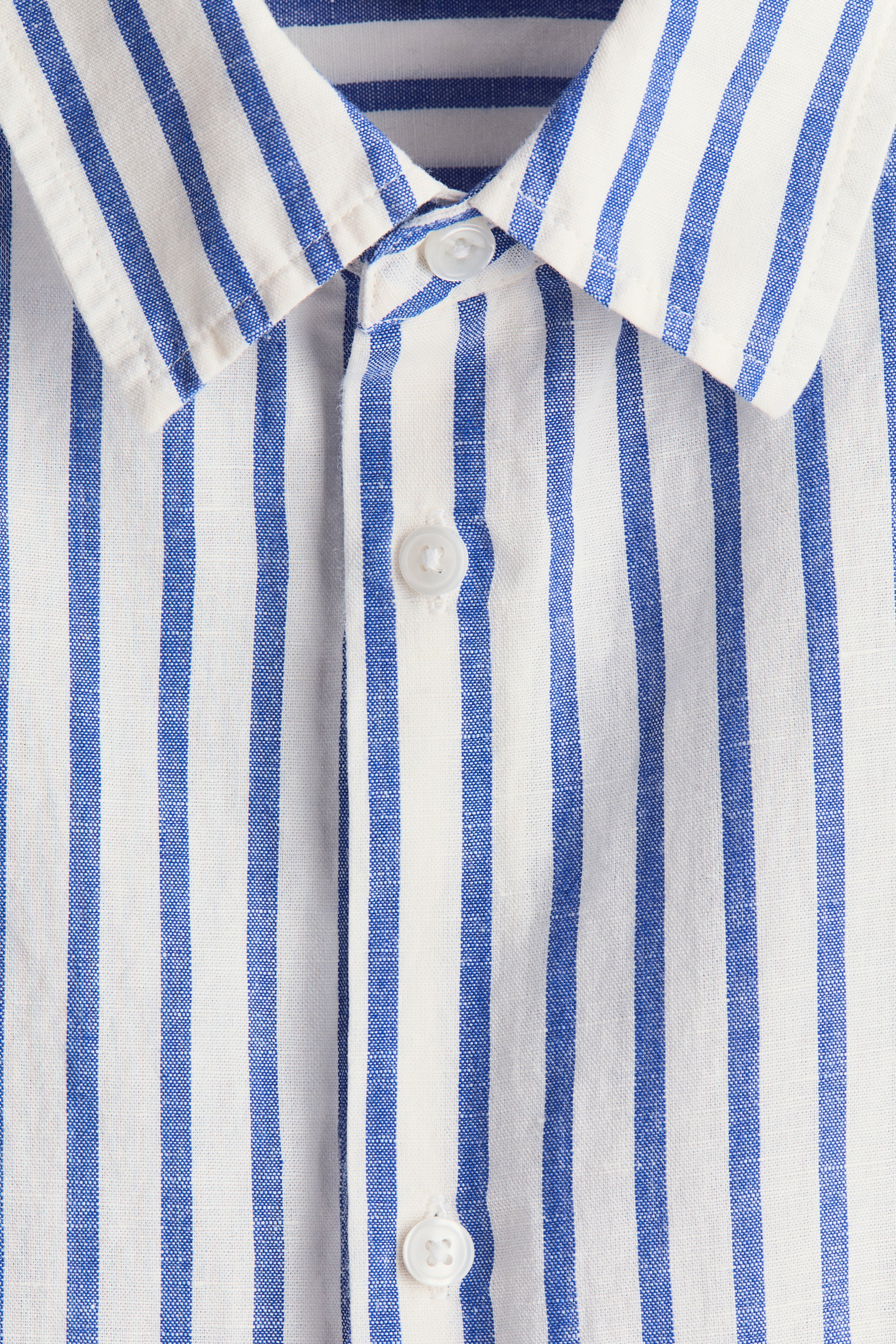 Relaxed-Fit Short-Sleeved Linen-Blend Shirt