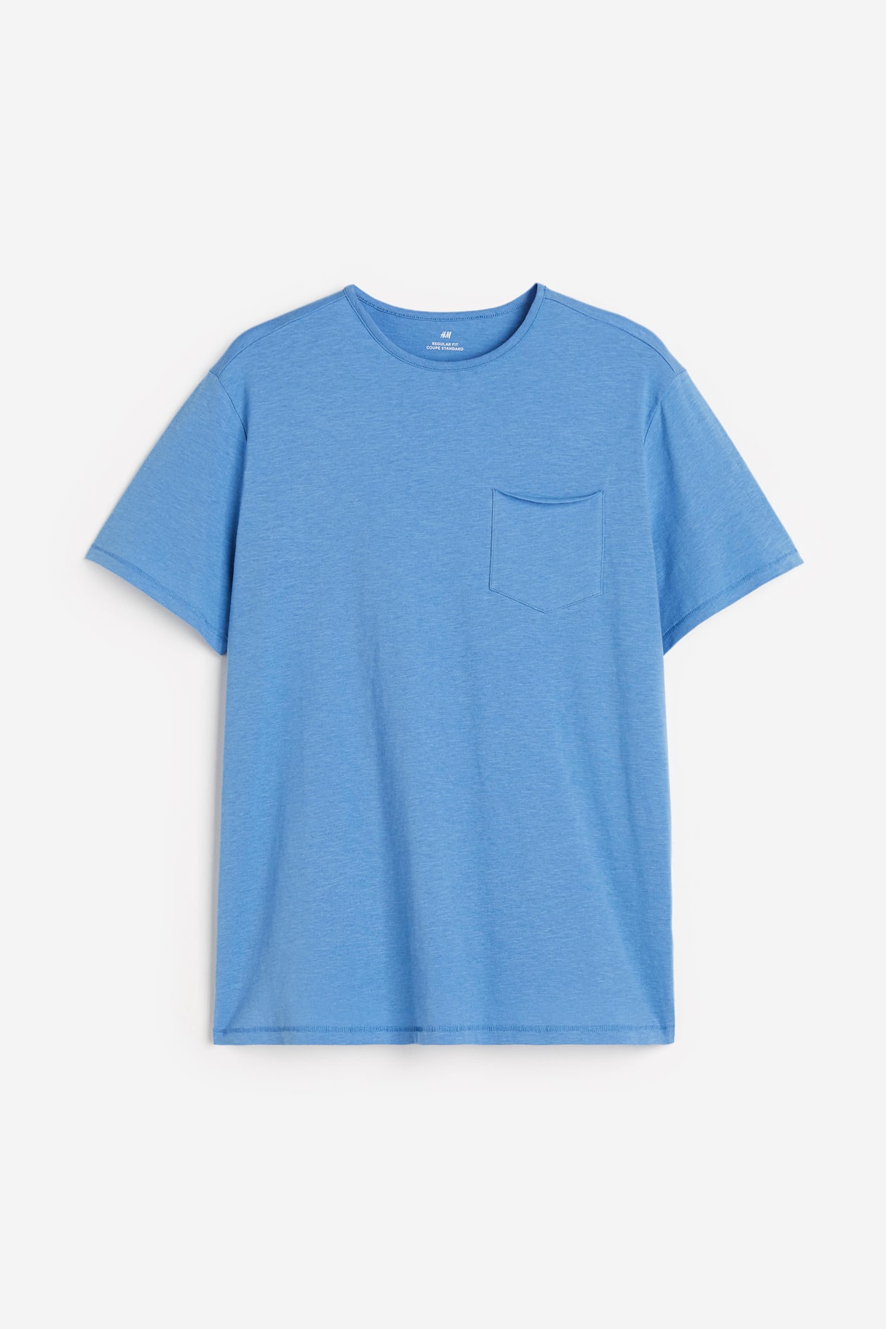 Regular Fit T-shirt - Round Neck - Short sleeve - Blue - Men | H&M US