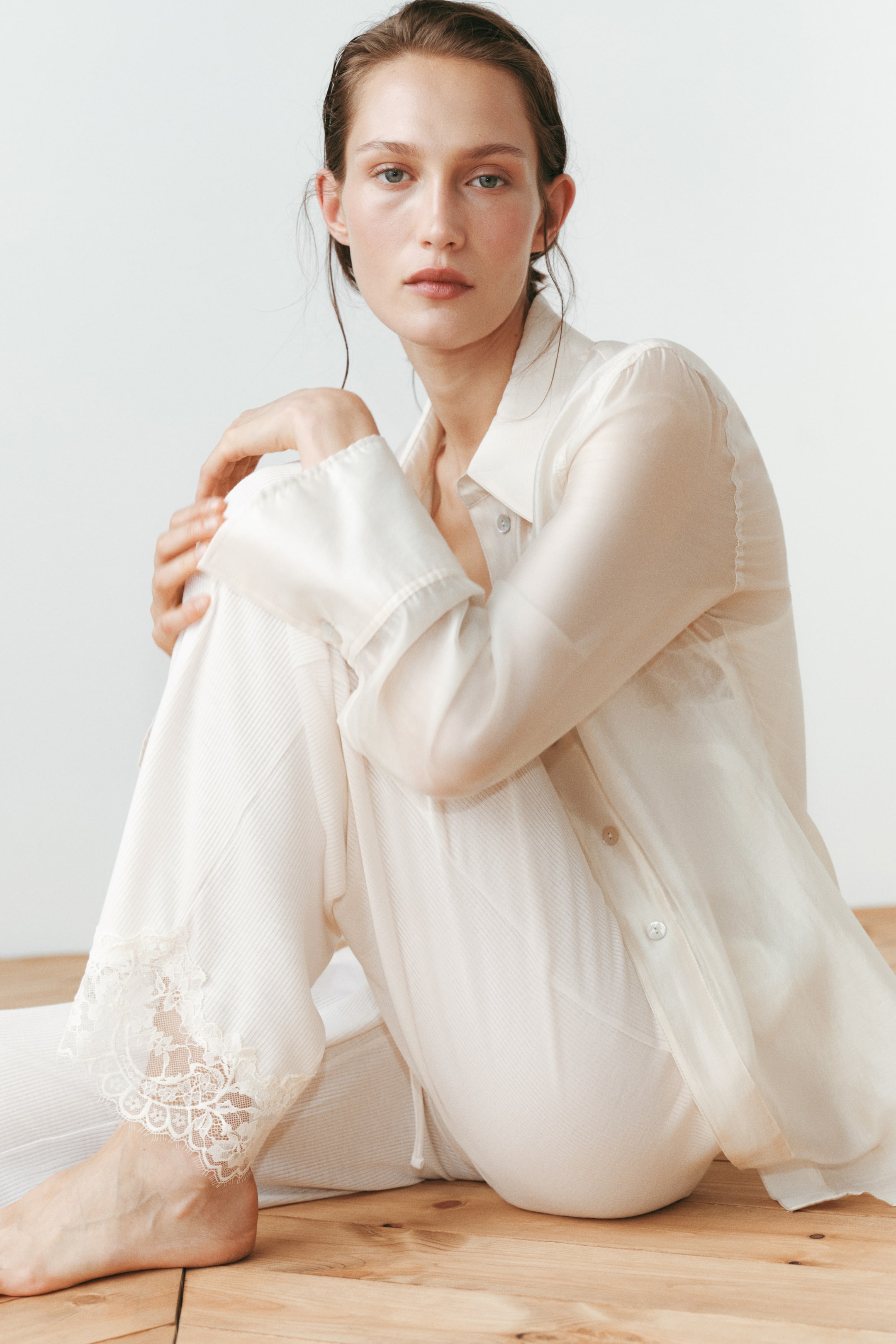 Lace-Trimmed Viscose-Blend Pajama Pants