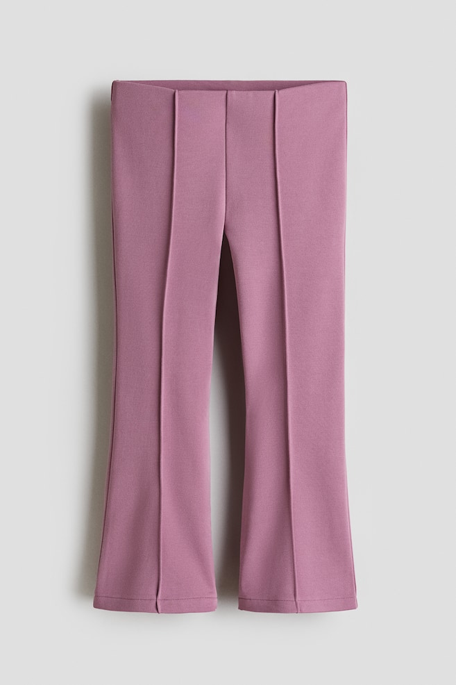Flared Ponte Leggings - Purple/Black/Pink/glittery/Dark beige/Navy blue/Black/glittery/Dark red - 1