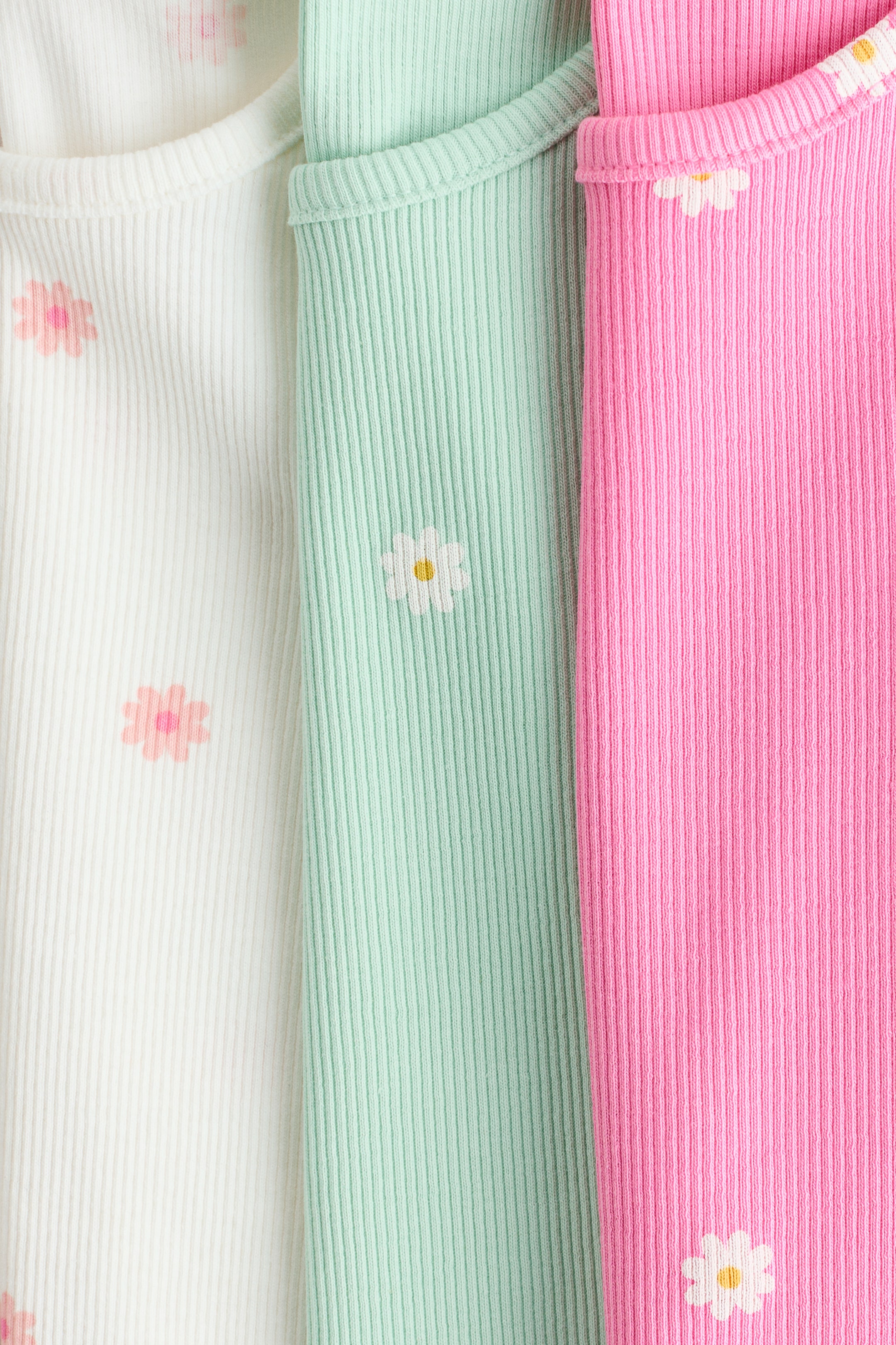3-Pack Ribbed Cotton Tops