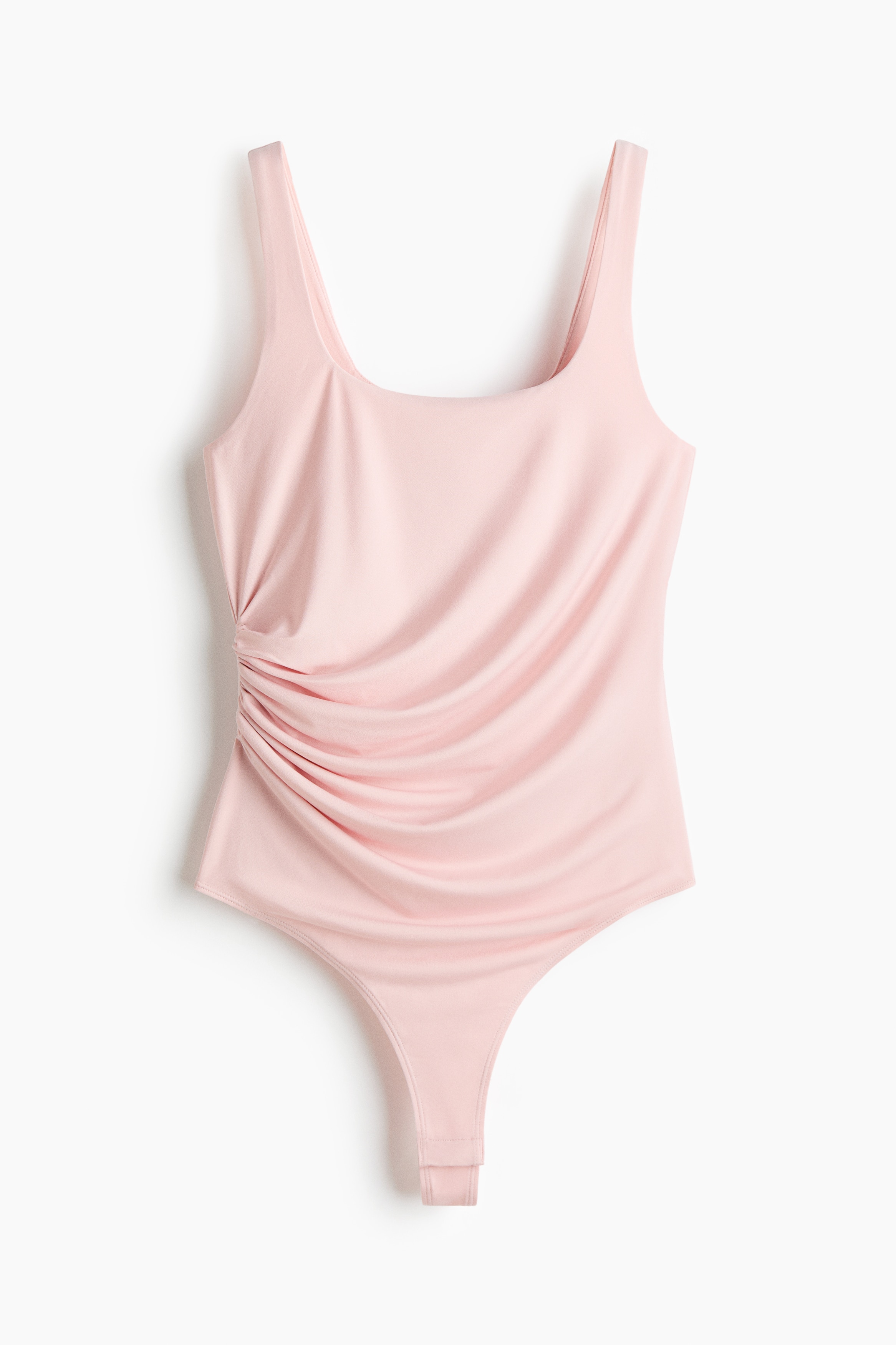 Draped G-string Bodysuit - Light pink/Black