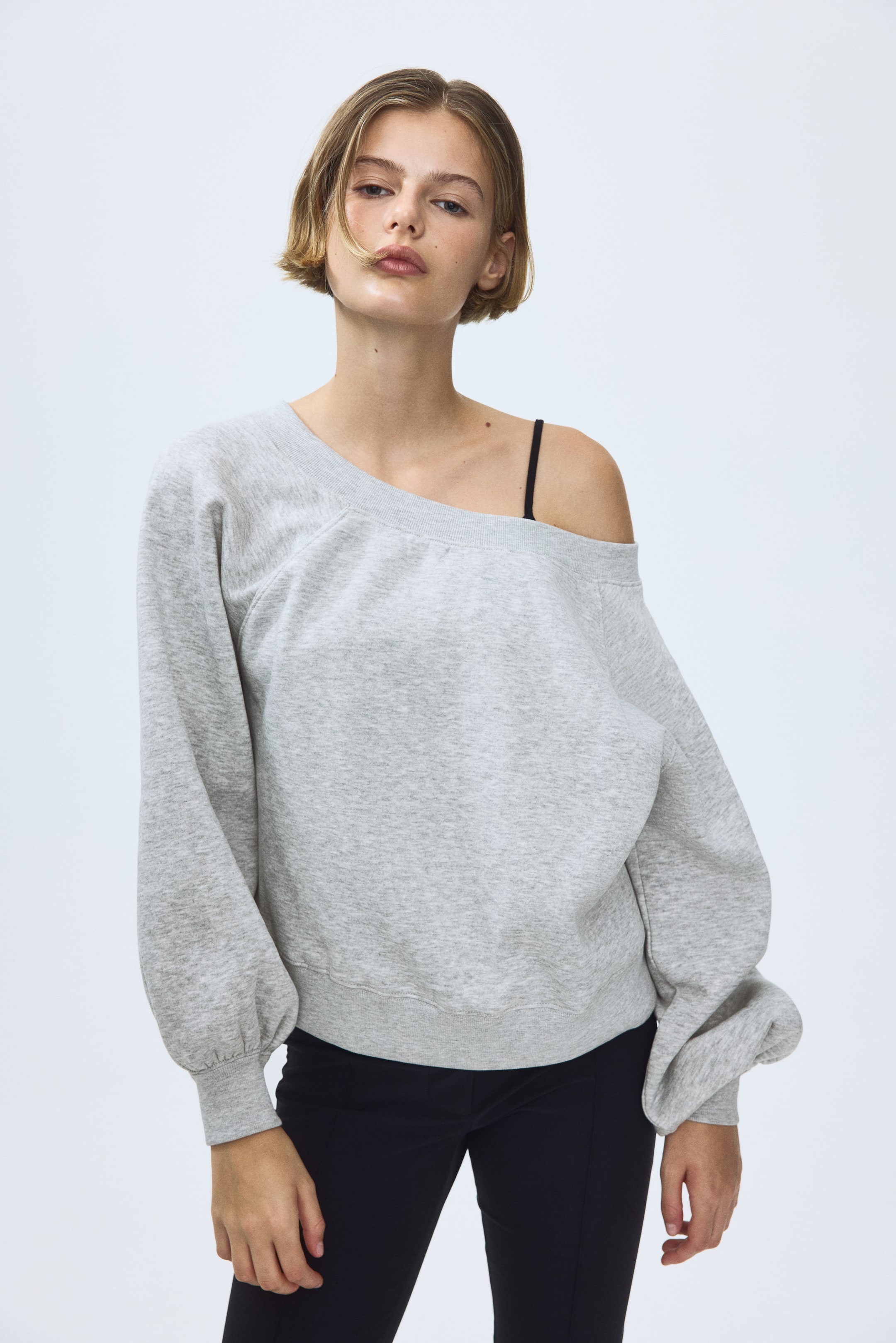 Off-the-Shoulder Sweatshirt