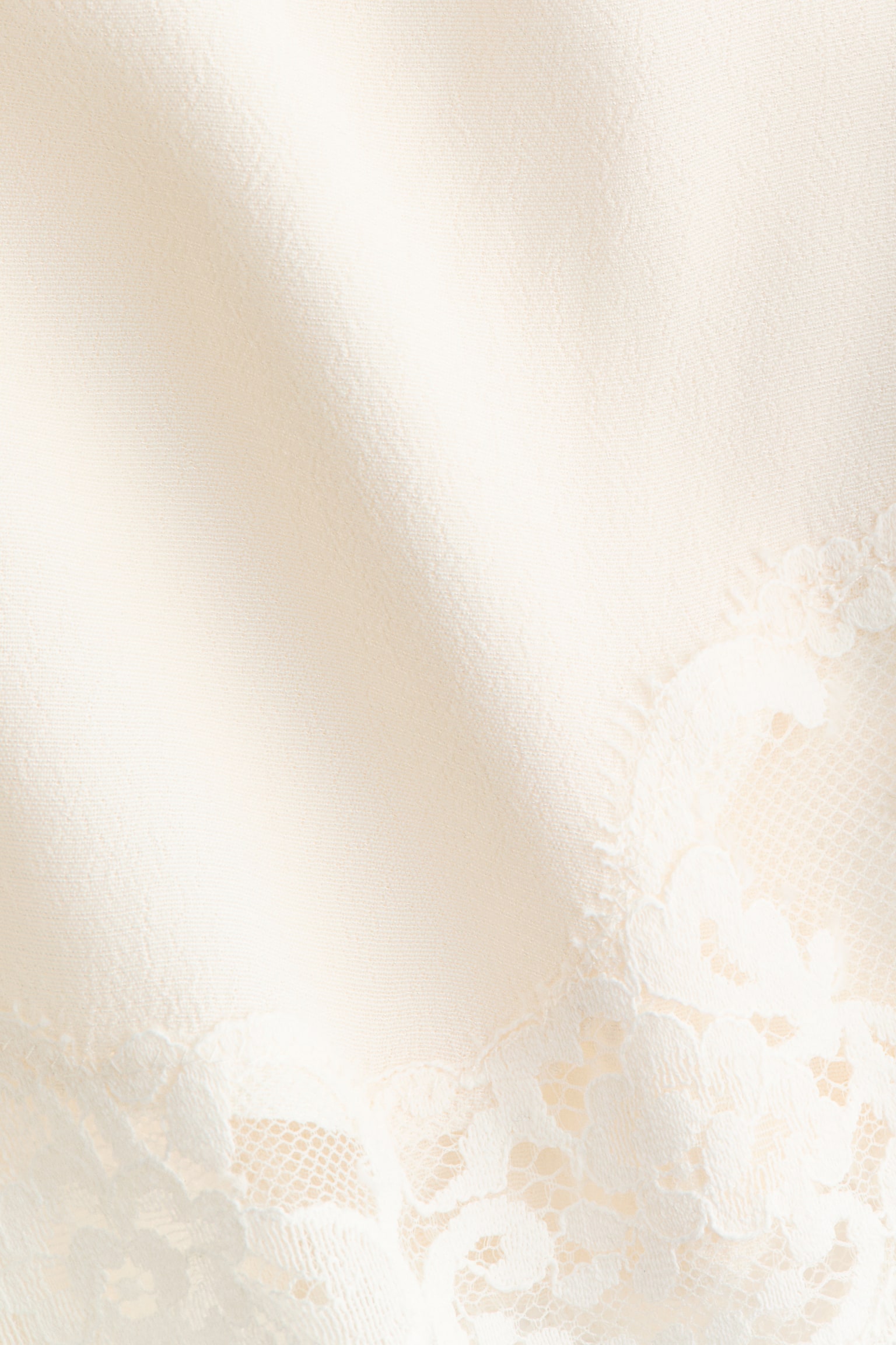 מכנסי פיג'מה קצרים עם תחרה - קרם/ורוד אפרסק בהיר - 6