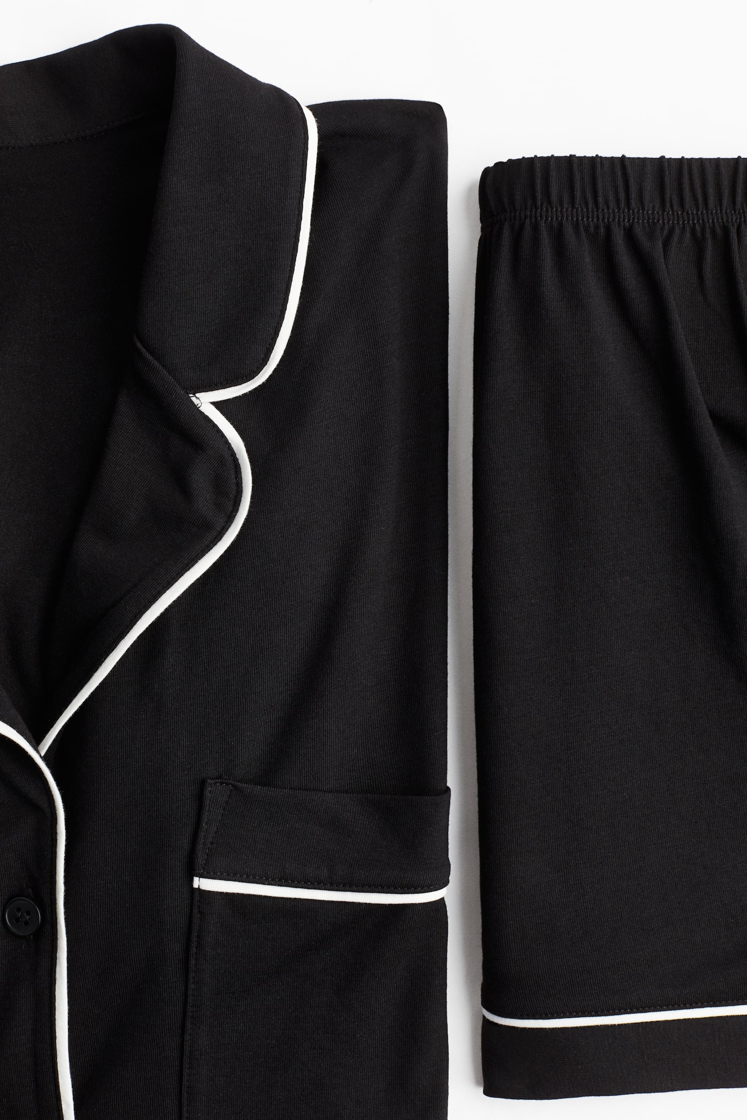 Женская пижама H&M из вискозной смеси, цвет: Чёрный — фото 7