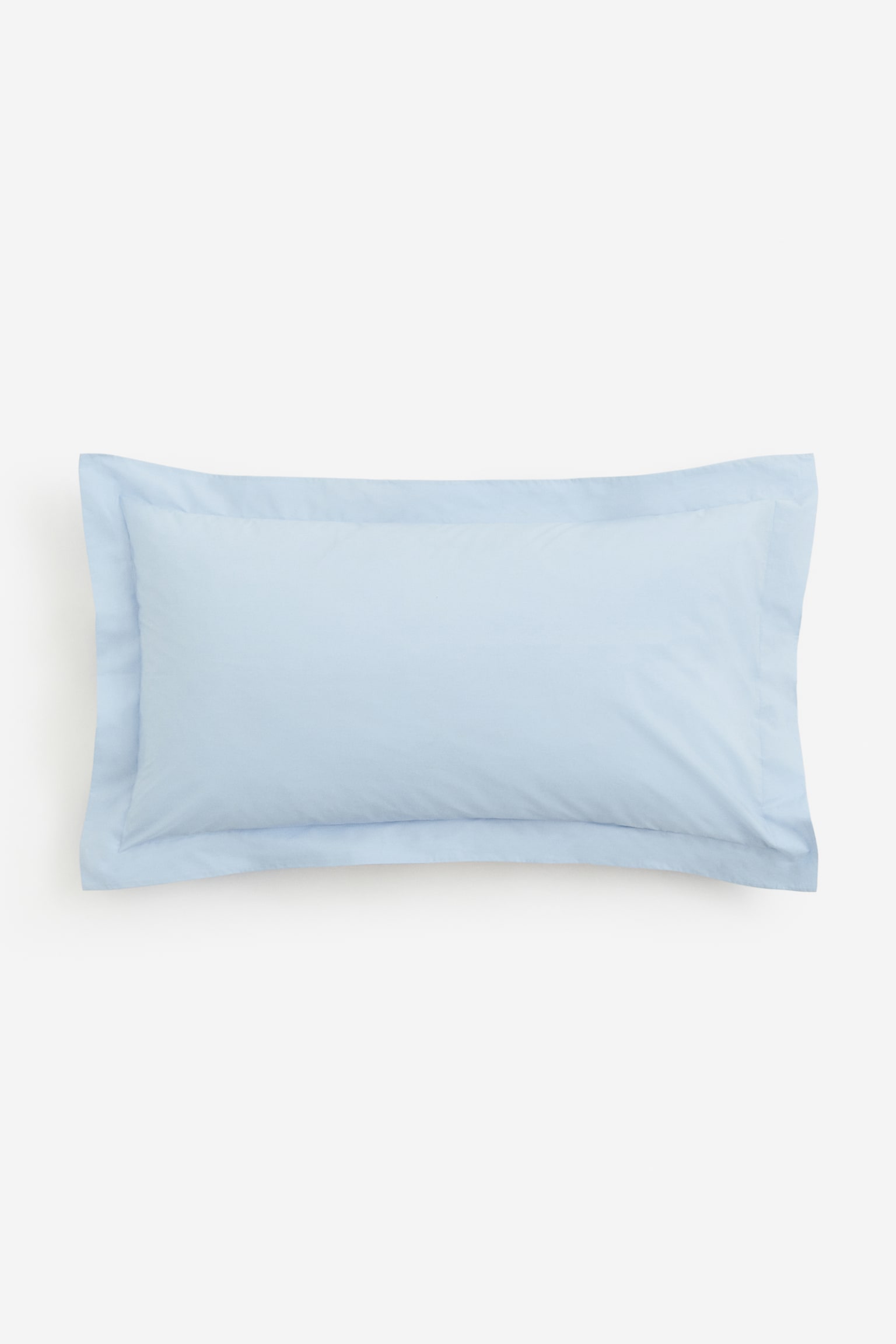 Taie d'oreiller en percale de coton - Bleu clair/Taupe clair/Blanc - 1