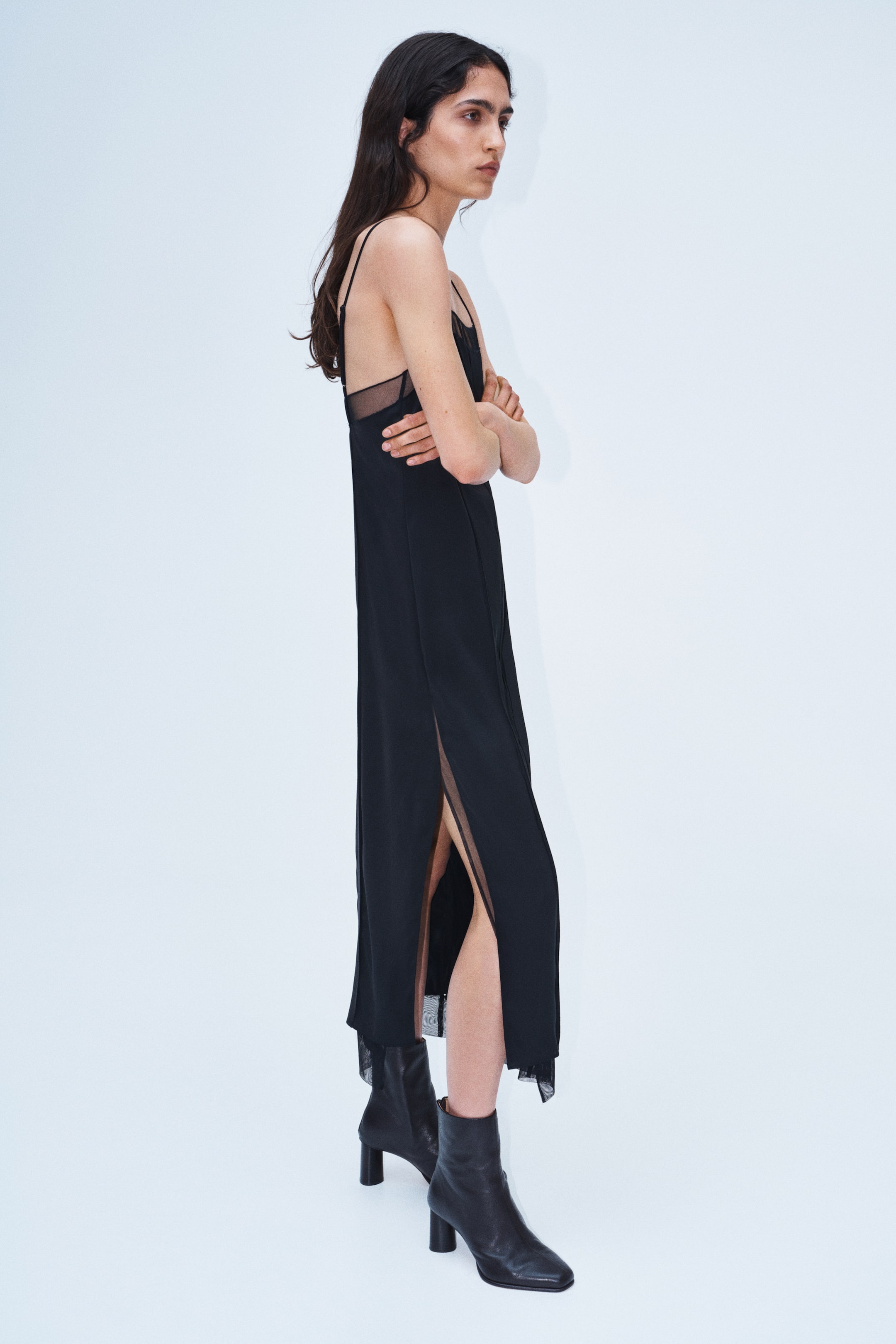 Layered Satin Dress