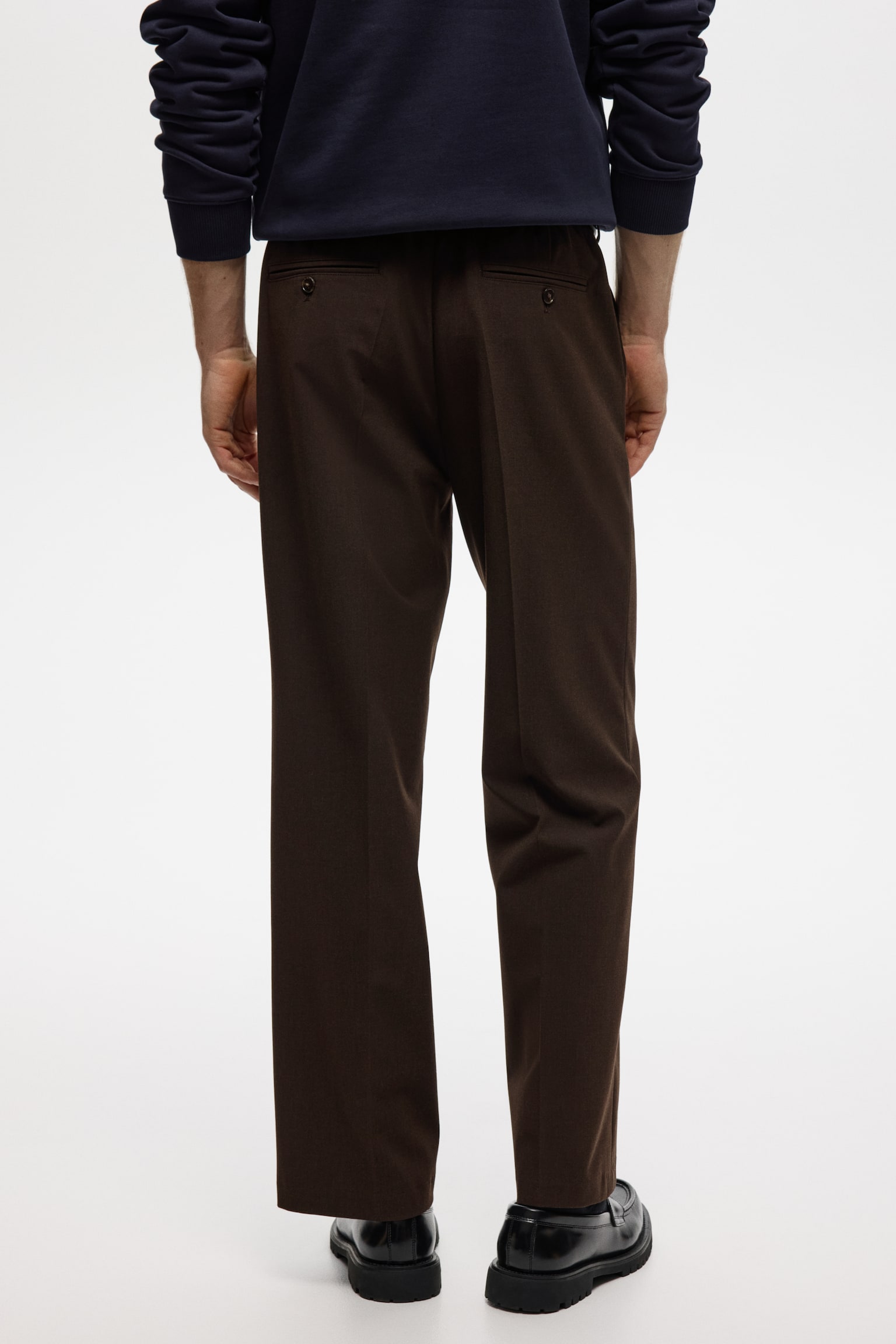 Broek - Relaxed Fit - Donkerbruin/Zwart/Donkergrijs gemêleerd - 3