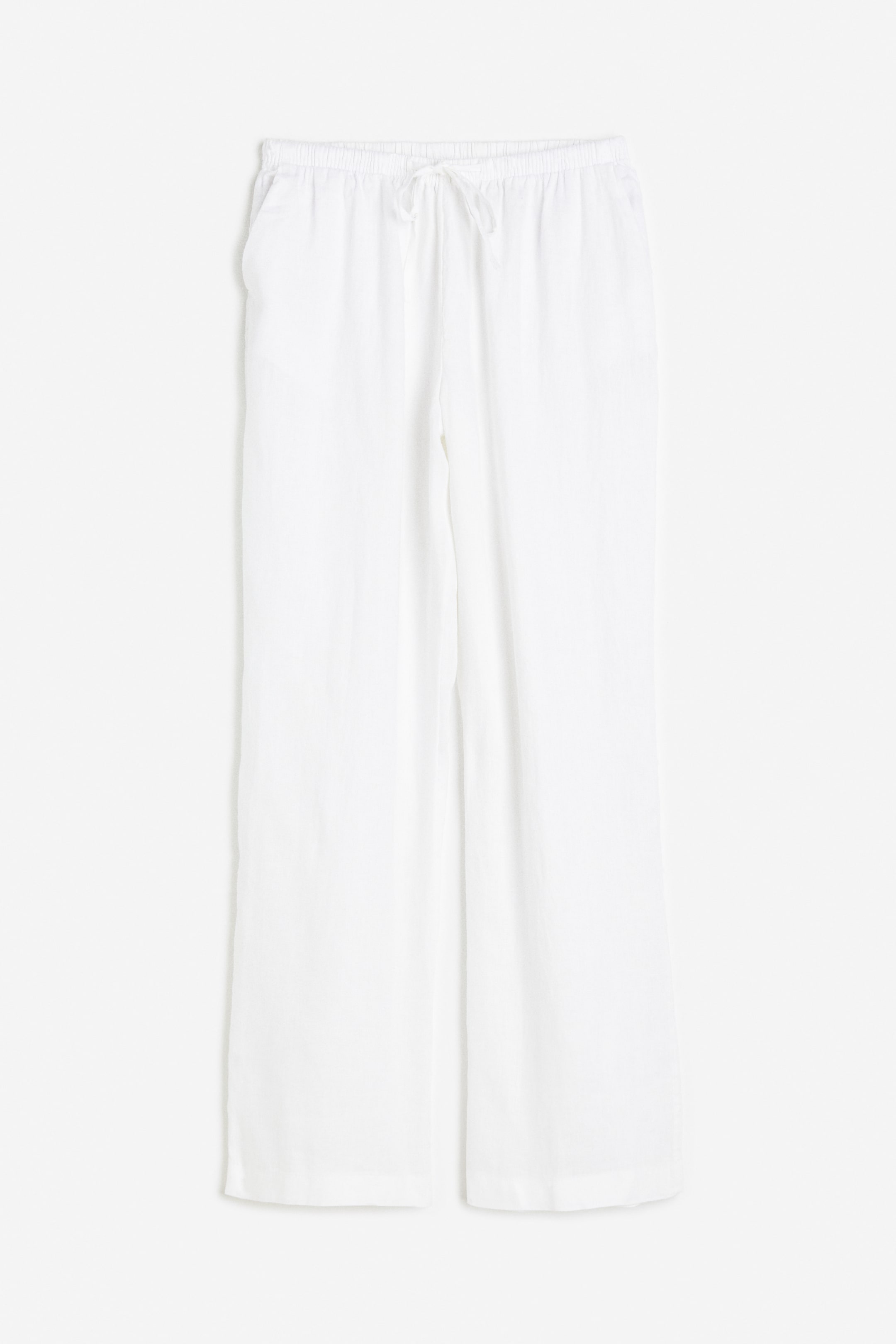 Wide-leg Linen-blend Pants