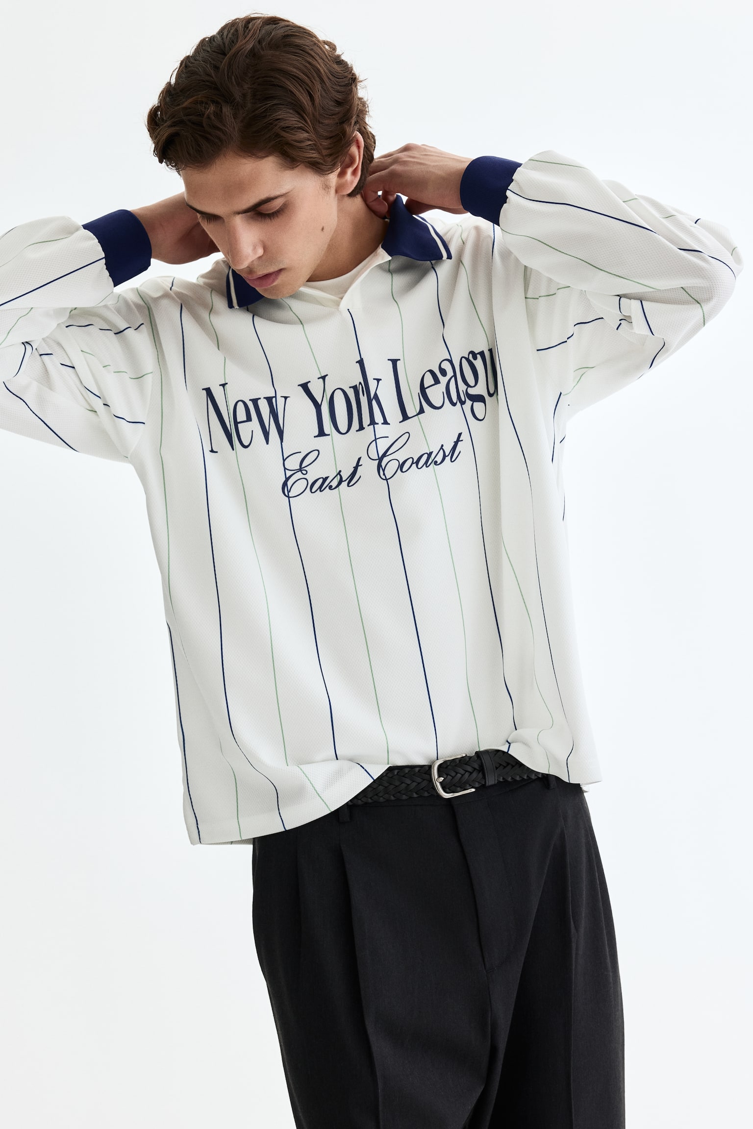 חולצת כדורגל Loose Fit - לבן/New York League - 1