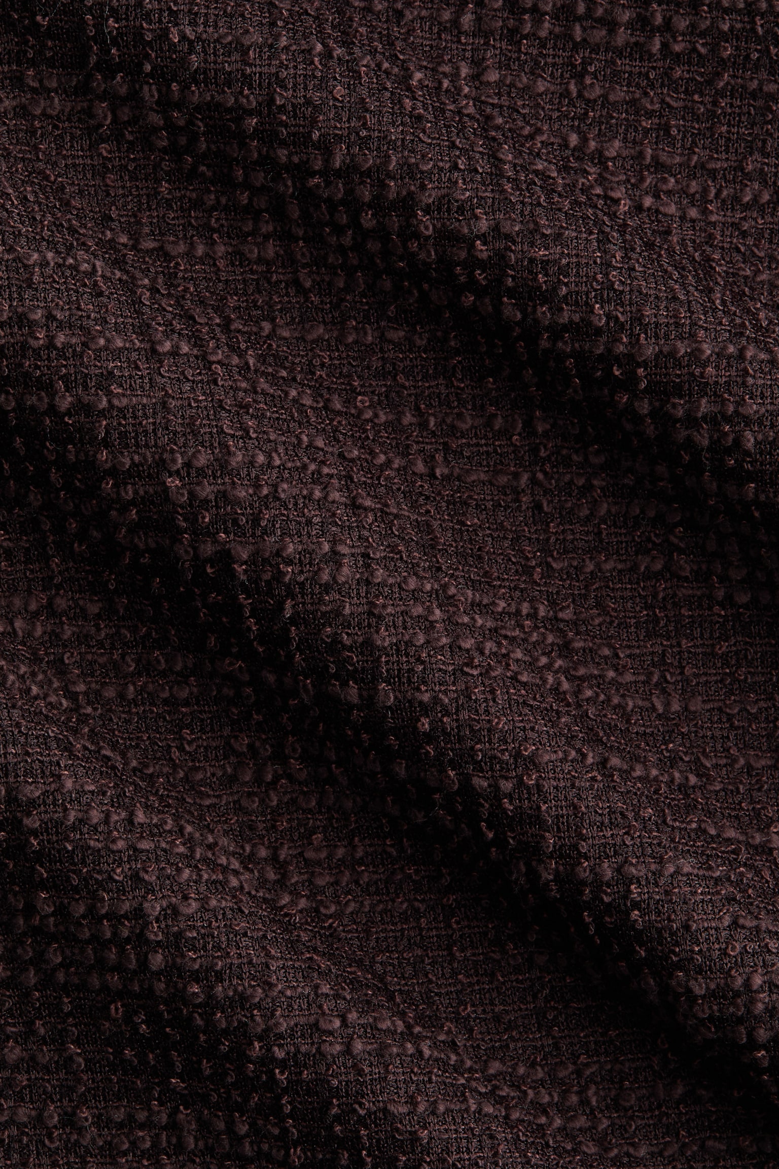 Женские брюки H&M Wide-Leg Bouclé Pants, цвет: Тёмный коричневый — фото 6