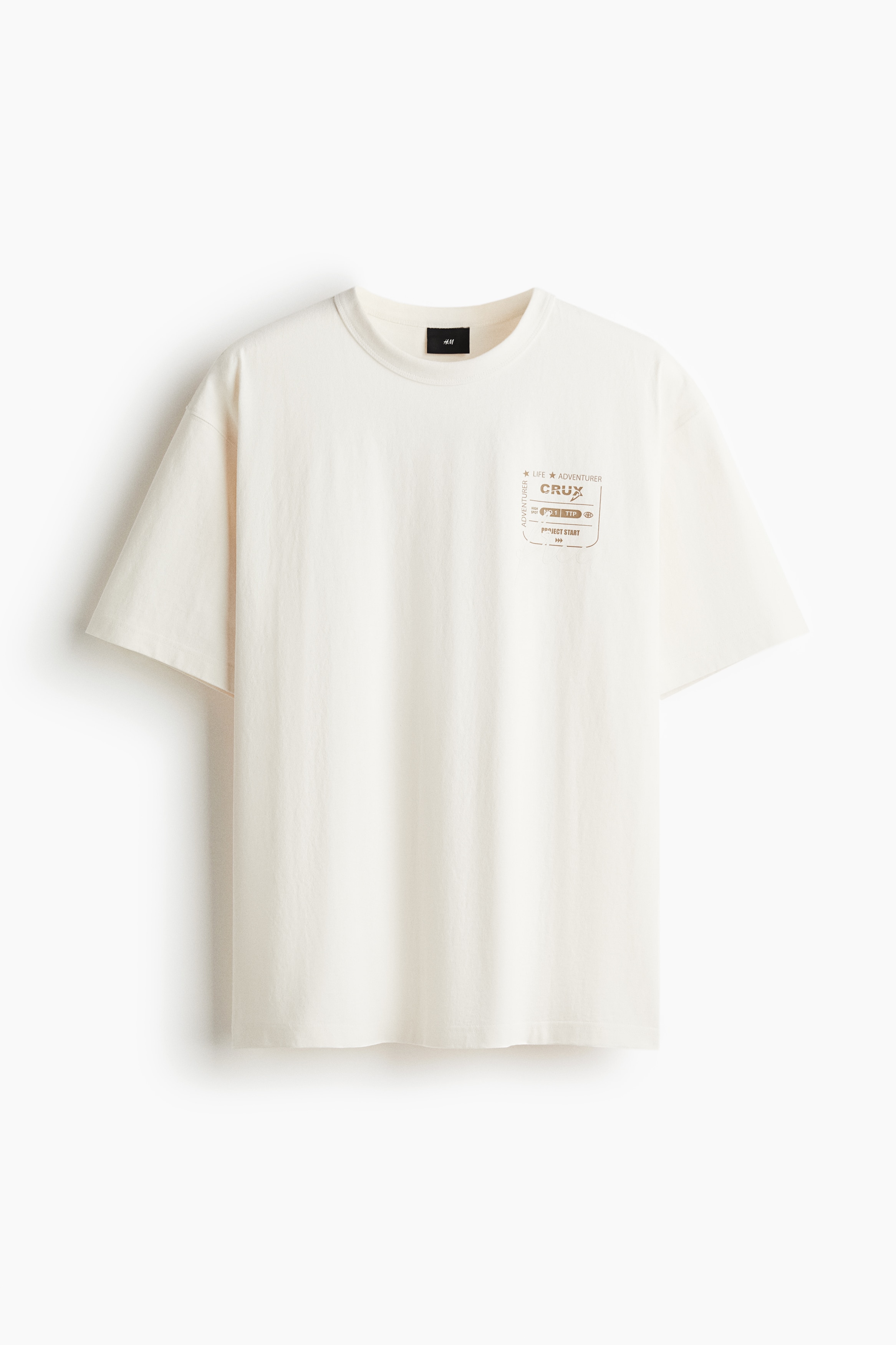 ルーズフィット プリントTシャツ - クリーム／Climbing/ネイビーブルー／Ready