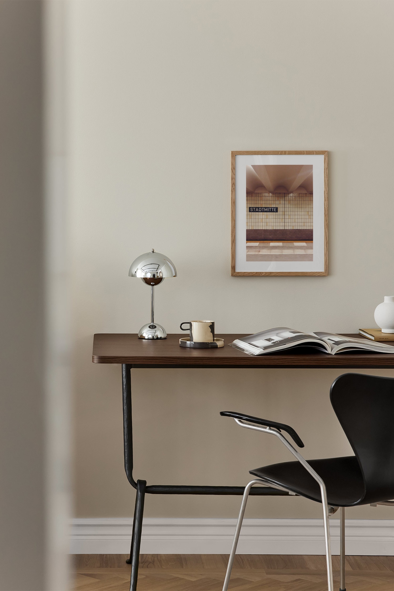 Stadtmitte Berlin Poster - Rosa/gelb