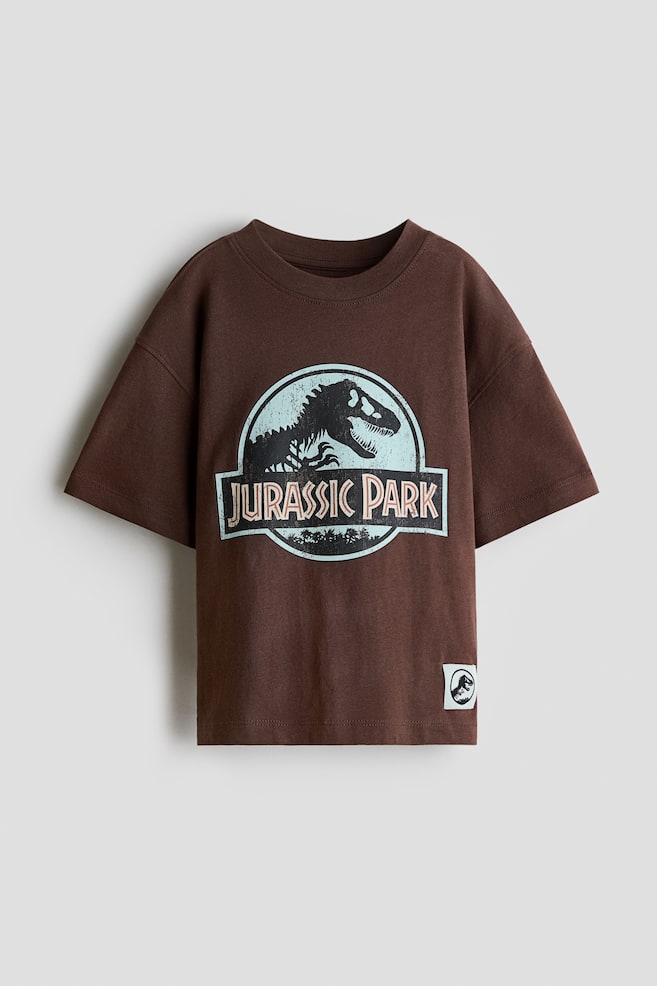 Printed Cotton T-Shirt - Dark brown/Jurassic World/Dusty turquoise/Minecraft/Navy blue/Marvel Comics/White/Marvel Comics - 1