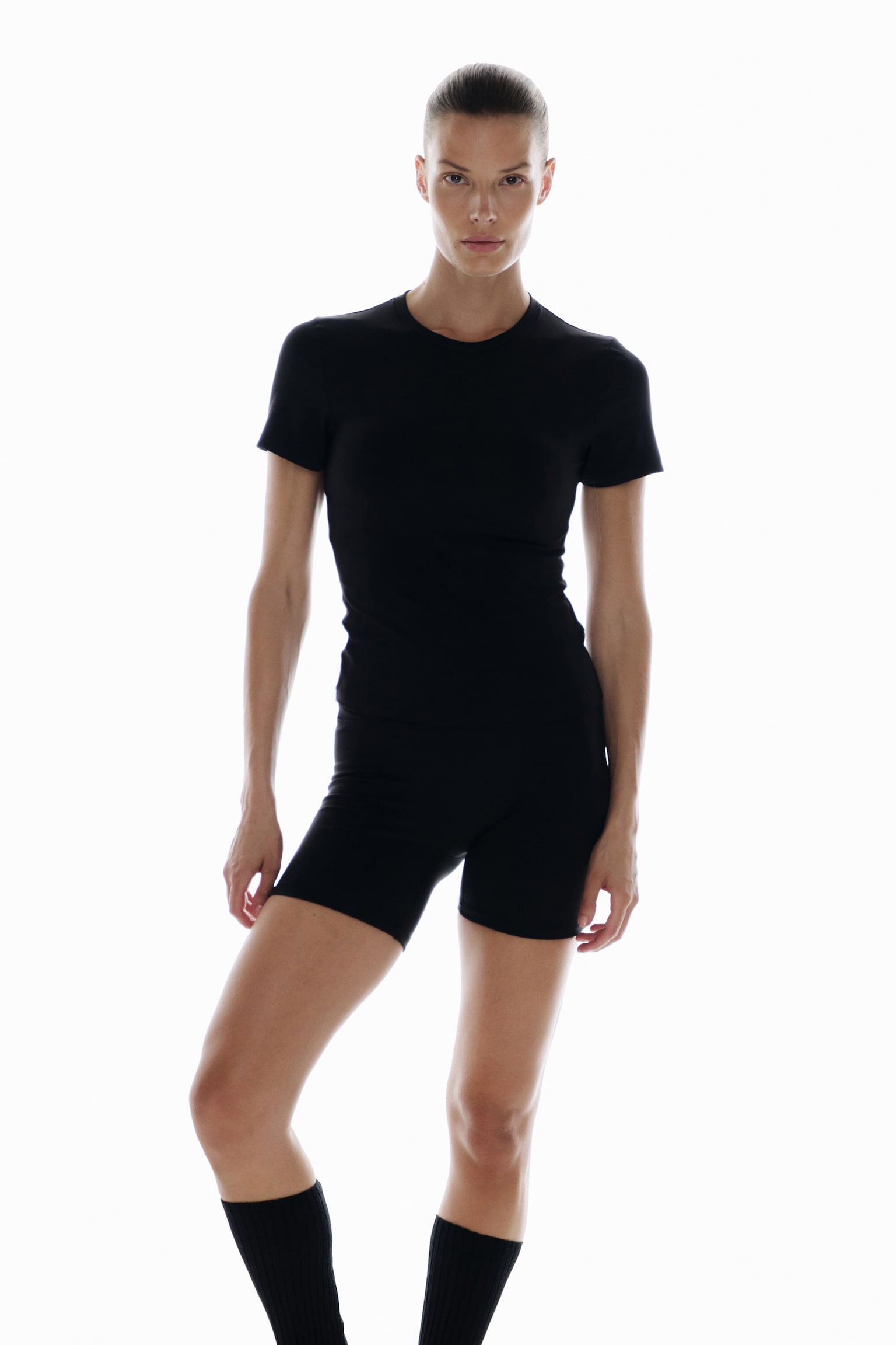Lightweight yoga top with SoftMove™ - Black/Ivory/Choco mocha - 1