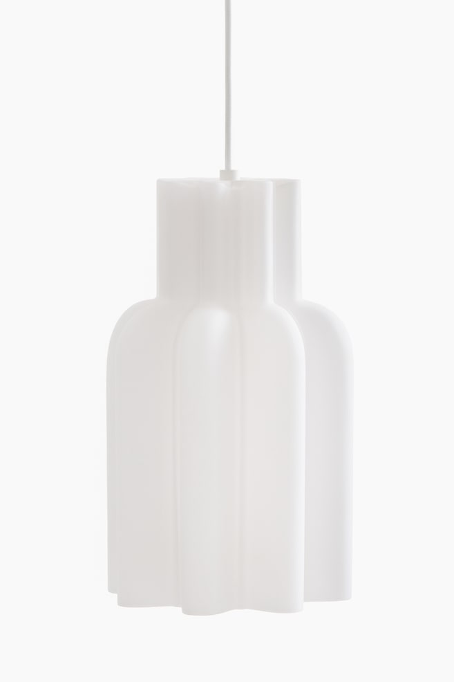 Glazen hanglamp - Wit - 1