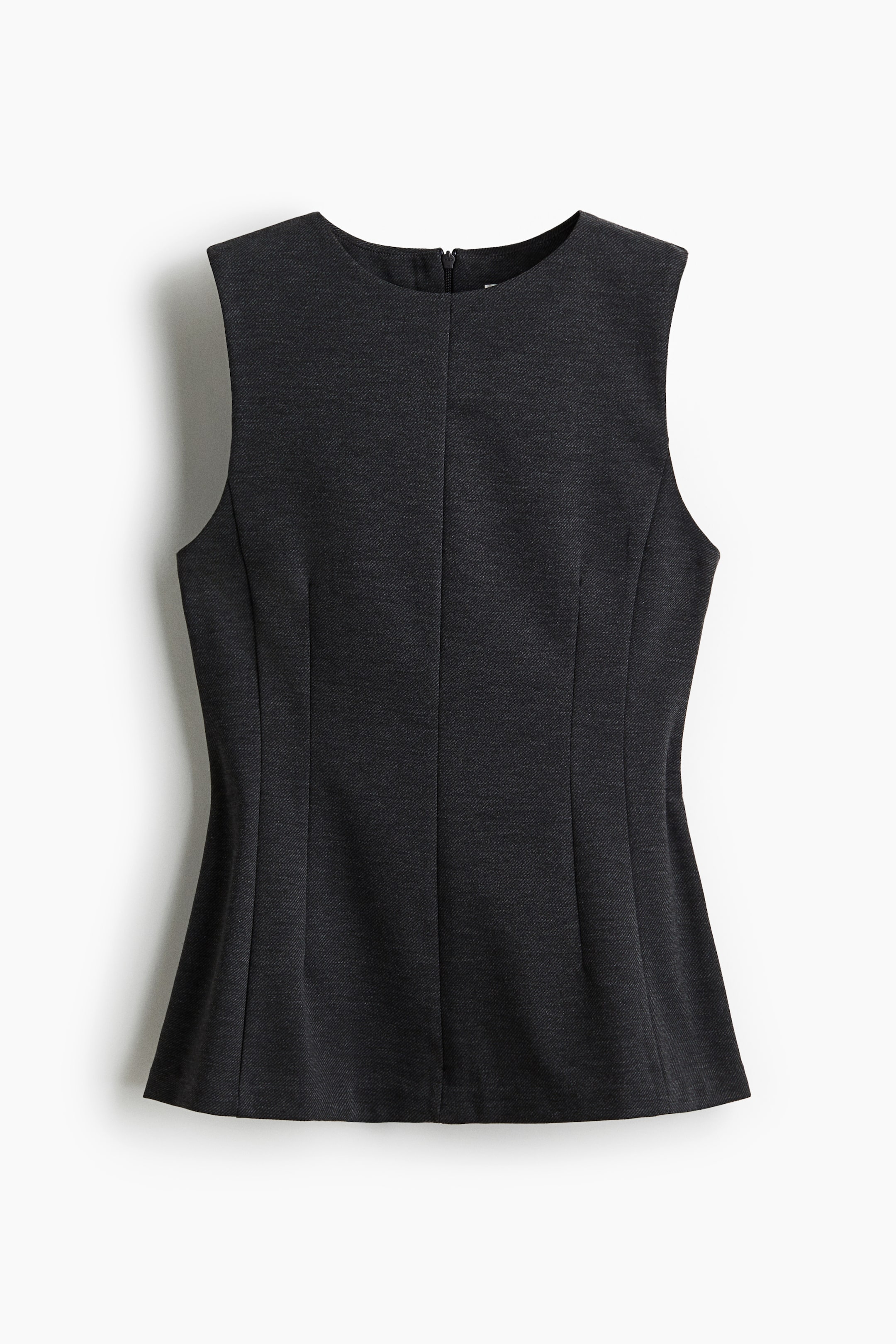 拡大画像を表示: Punto di Roma peplum top - ダークグレーメランジ - レディース | H&M JP 4