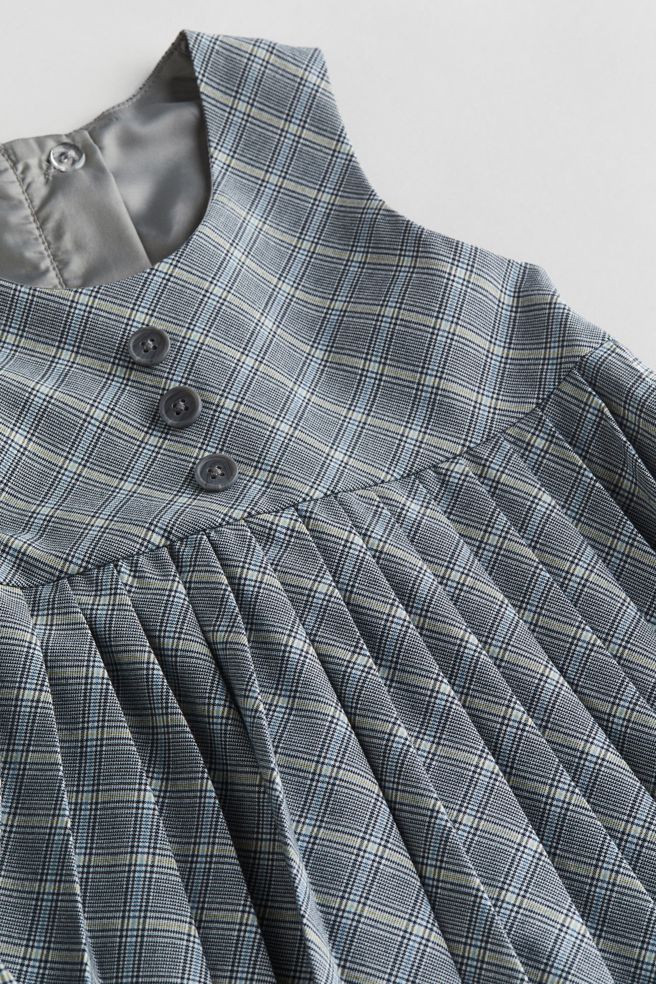 이미지 확대 보기: 플리츠 드레스 - 그레이/체크 - Kids | H&M KR 2