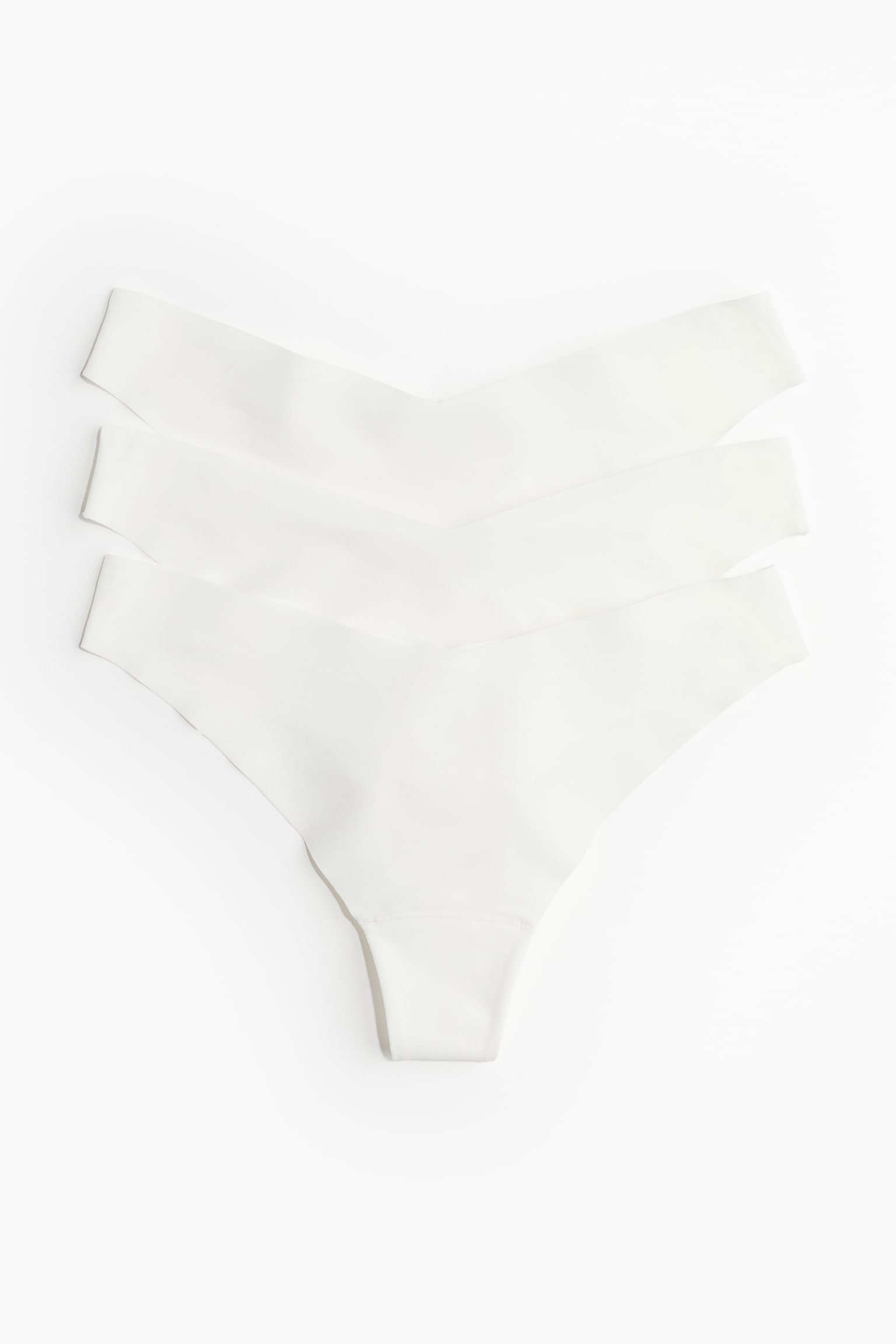 3-pack invisible thong briefs - White/Beige - 1