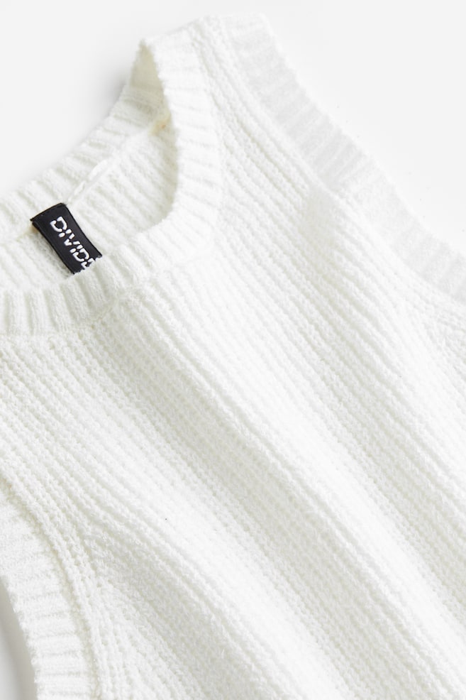 Rib-knit sweater vest - White/Black/Block-coloured/Blue/Striped - 2