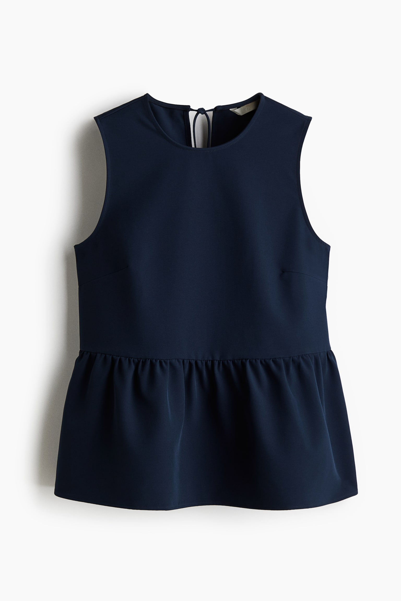 Peplum top - Navy blue - 2