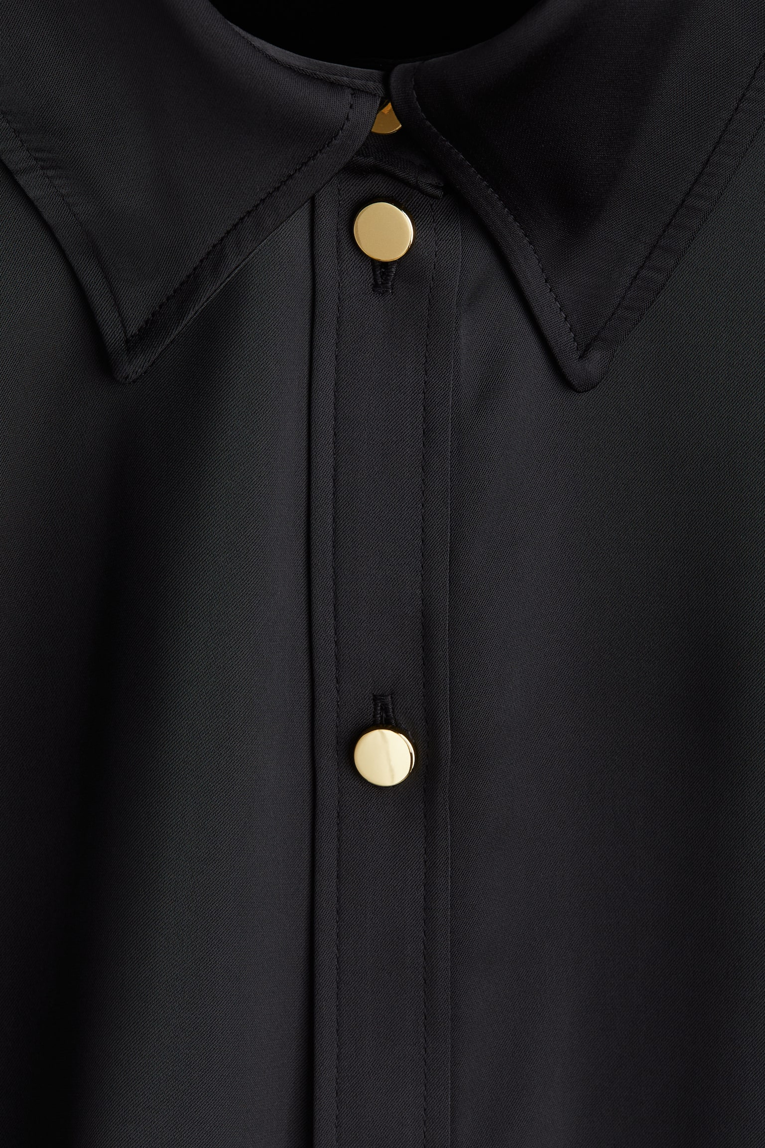 Satin shirt - Black/Light beige/Navy blue - 6