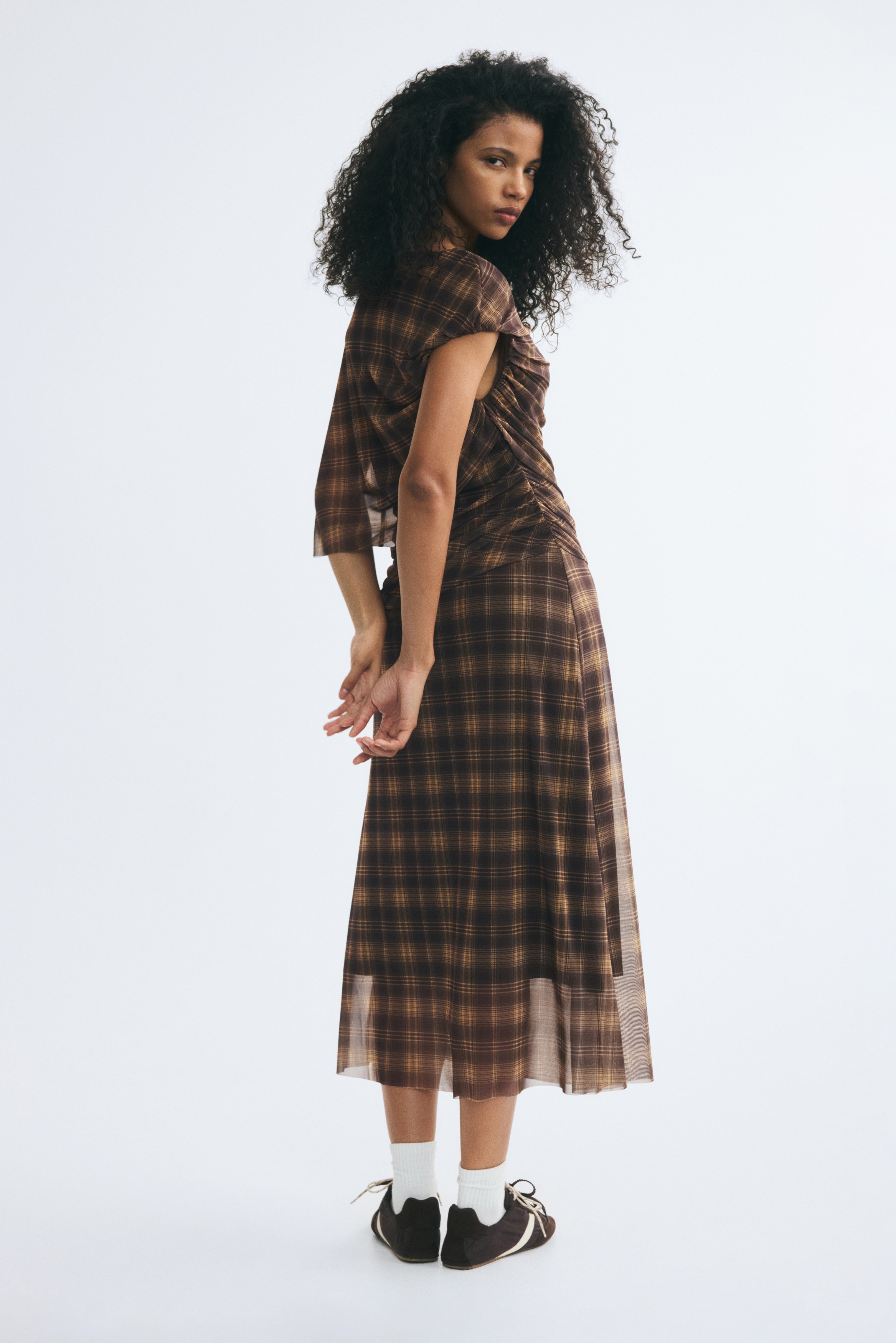 brown dress hm Dresses | Maxi, Wedding Guest & Long Sleeve Color:Navy/Yellow Womens H color_ Sage Mens Wide Leg Trousers: