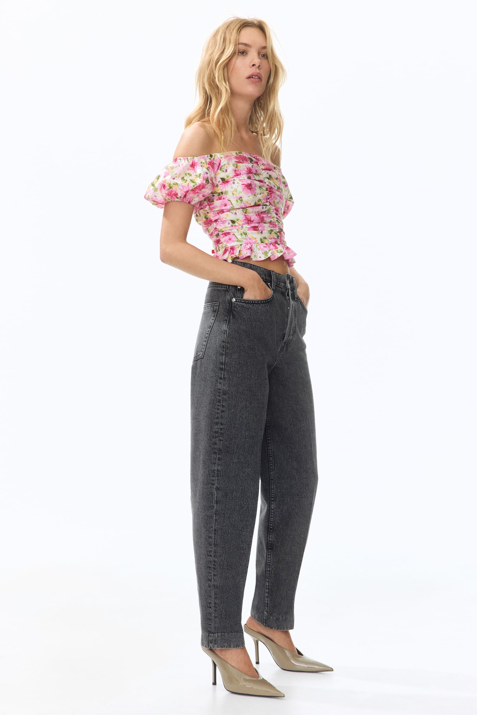 Ruched off-the-shoulder top - 4