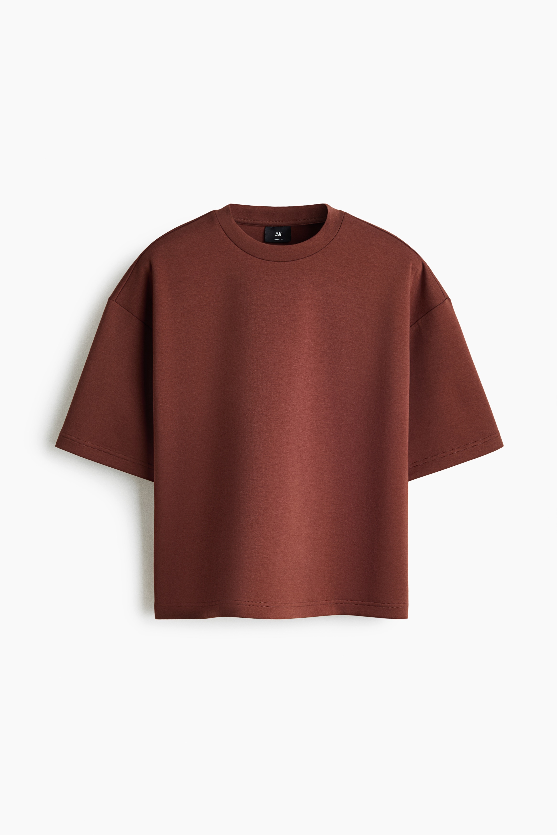 T-shirt Oversized Fit en scuba - Marron/Crème/Gris foncé/Noir/Bleu vif