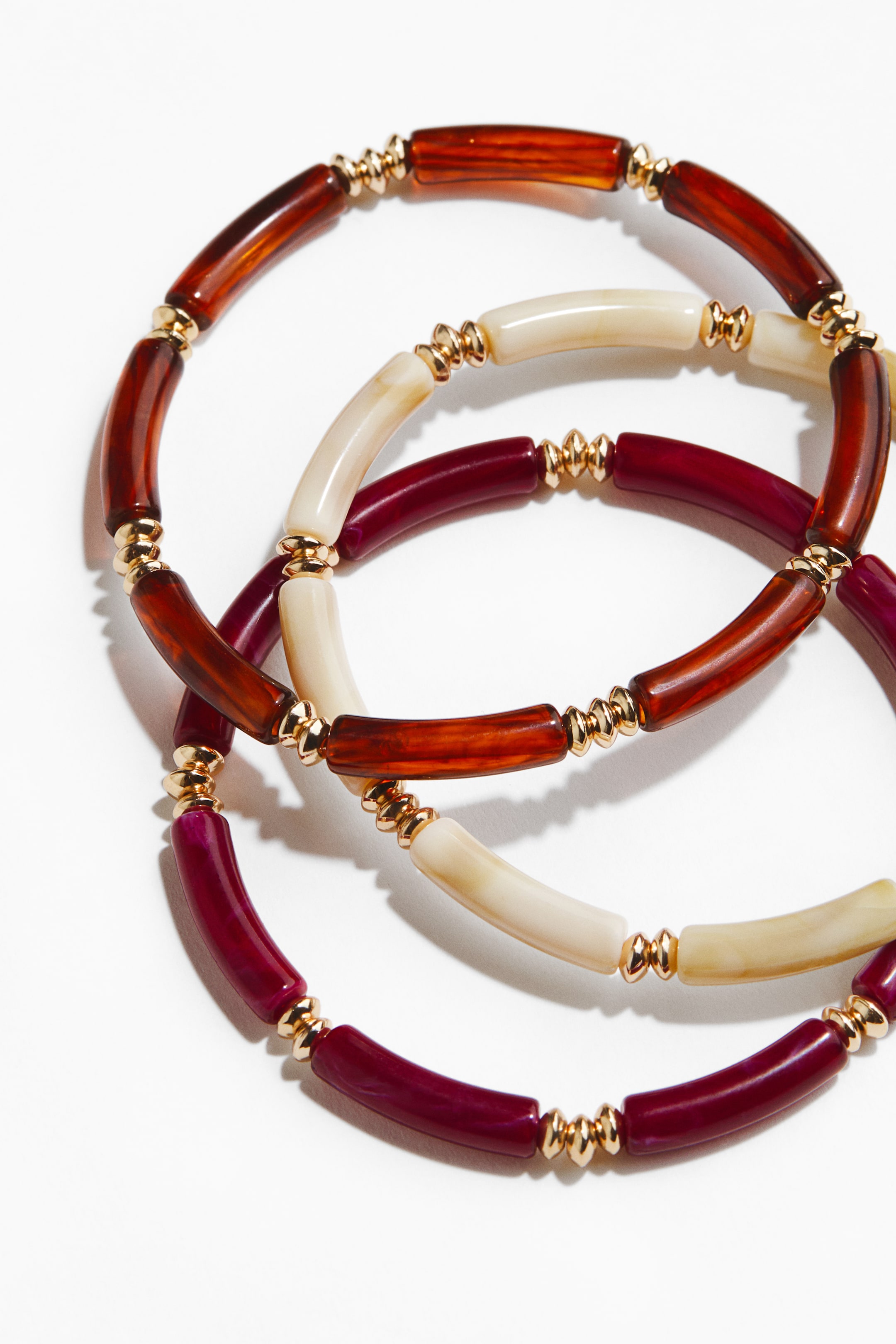 View larger image: 3-pack bracelets - Light beige/Marbled - Ladies | H&M IN 5