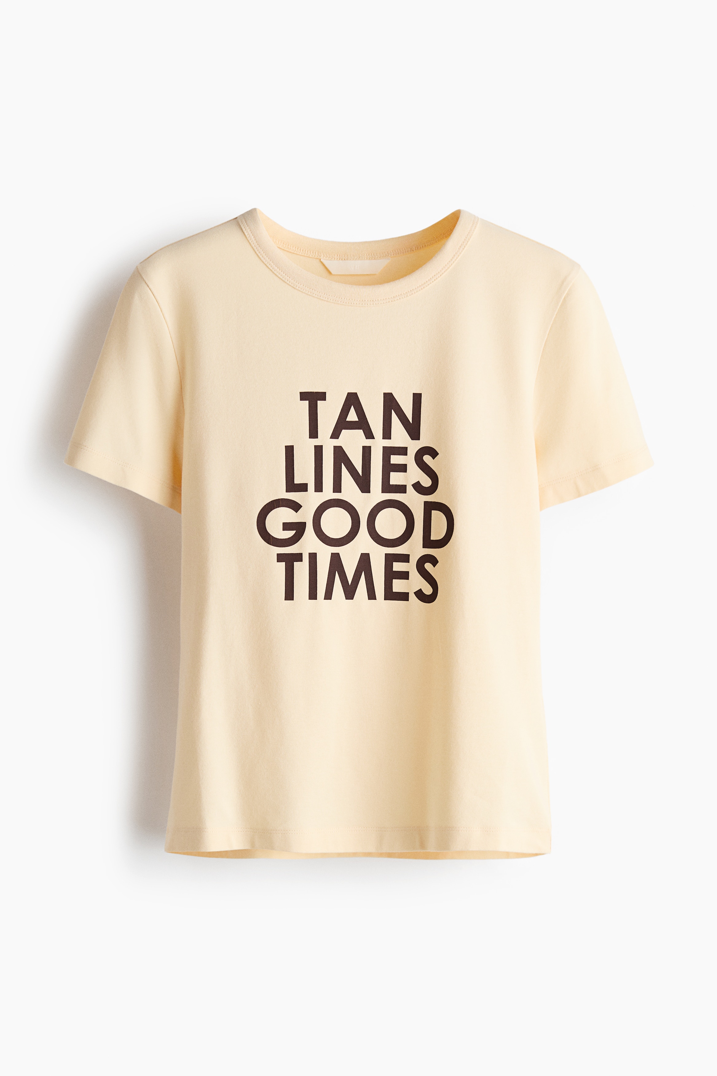 Tričko z viskózové směsi s potiskem - Máslově žlutá/Tan Lines/Světle fialová/Manifesting/Světle tyrkysová/Lost/Bílá/Out of office