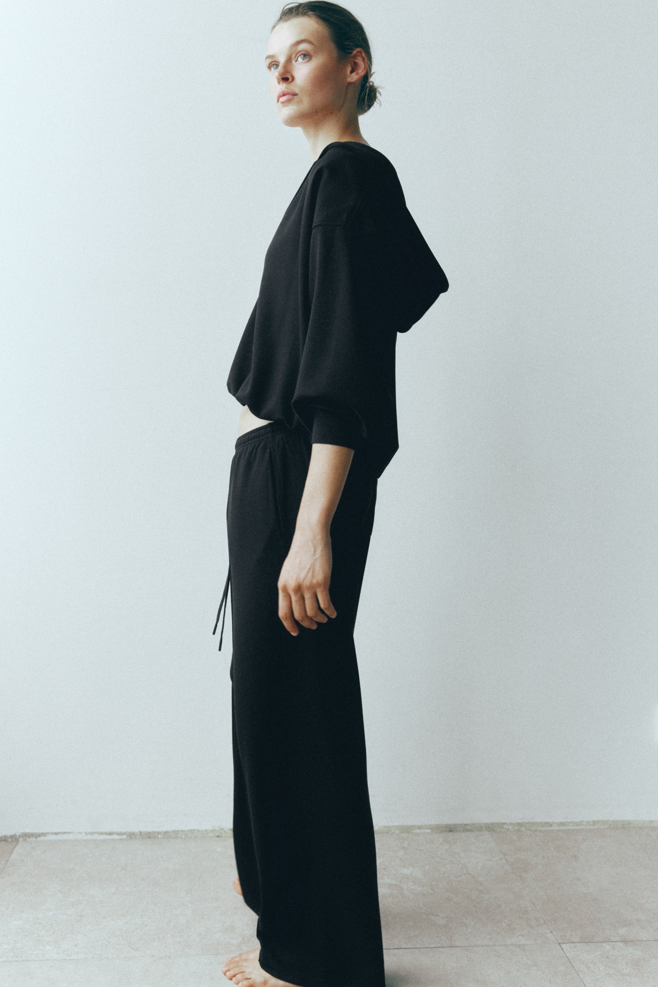 Viscose-Blend Hooded Jacket