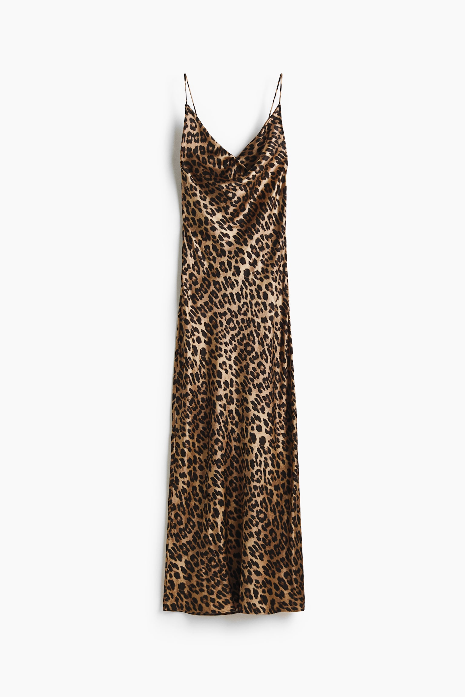 Satin strappy dress - Beige/Leopard print/White/Zebra print - 1