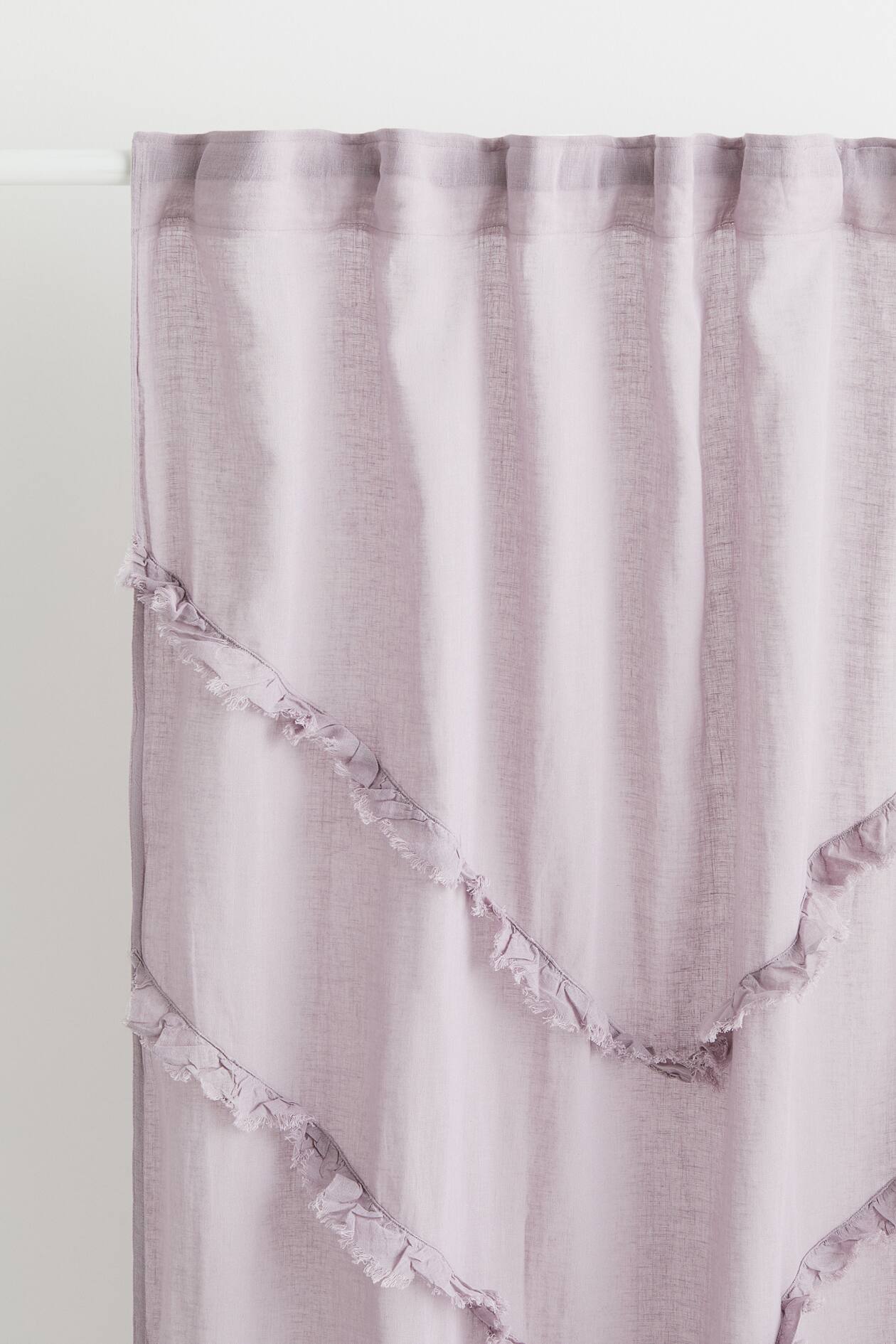 2-pack multiway linen-blend curtains - Light purple - Home All | H&M GB