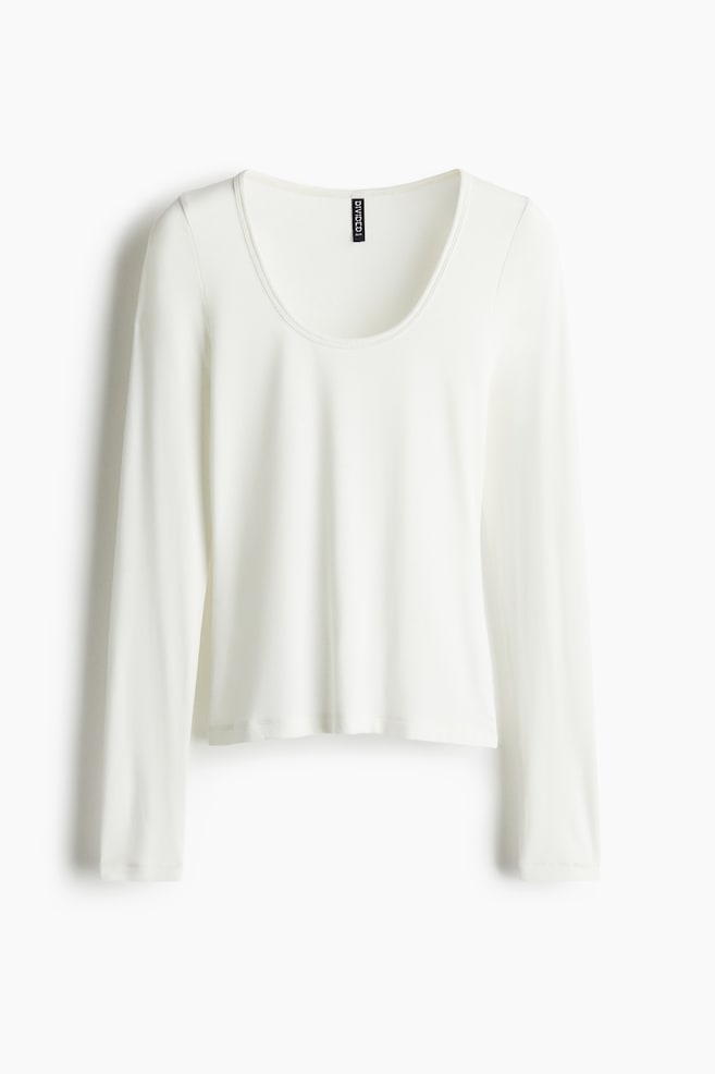 Ribbed Top - White - 1