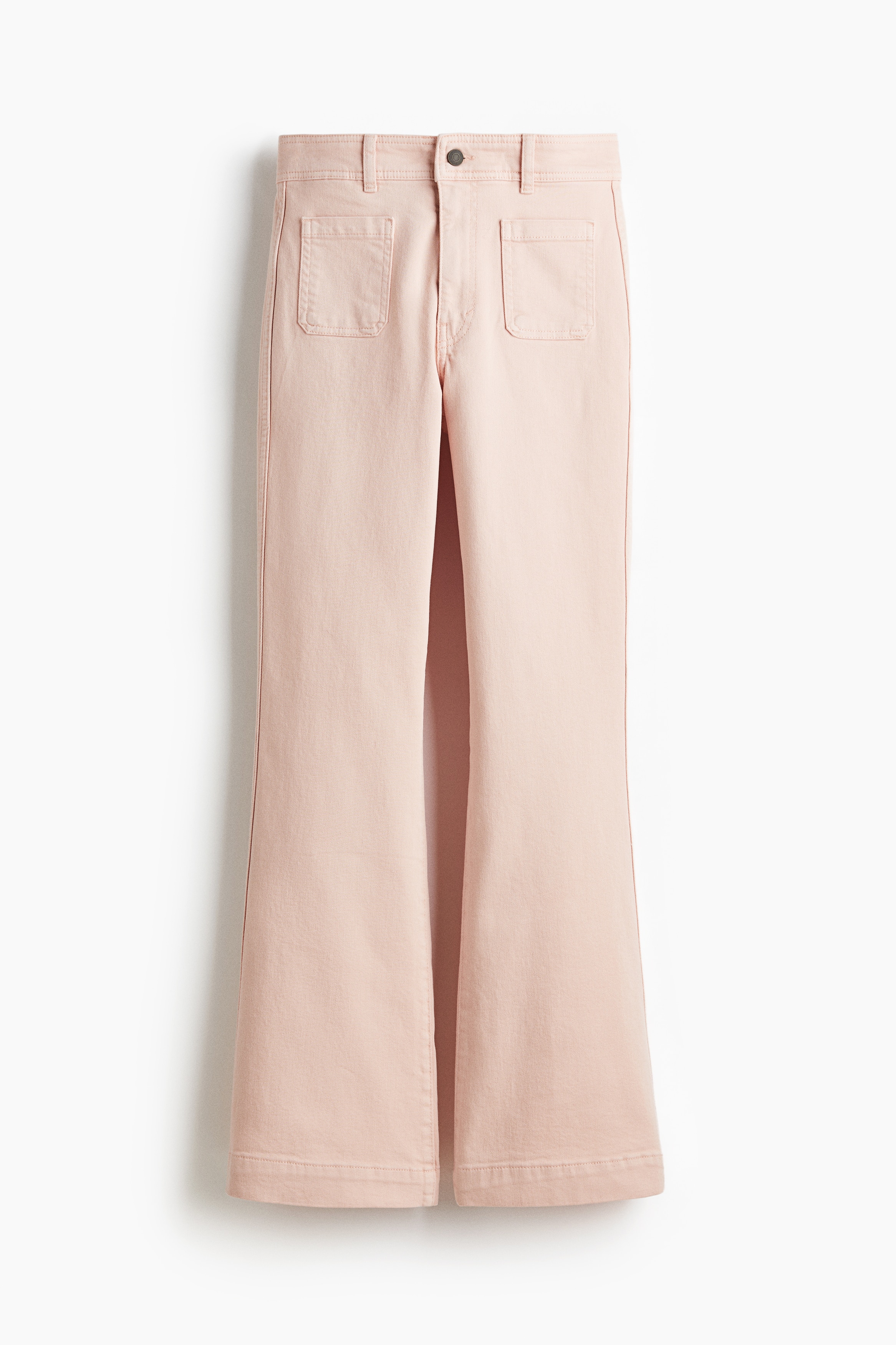 Jean évasé taille haute - Rose pêche/Brun/imprimé léopard/Bleu denim foncé/Bleu denim foncé/Blanc/Blanc/Bleu denim