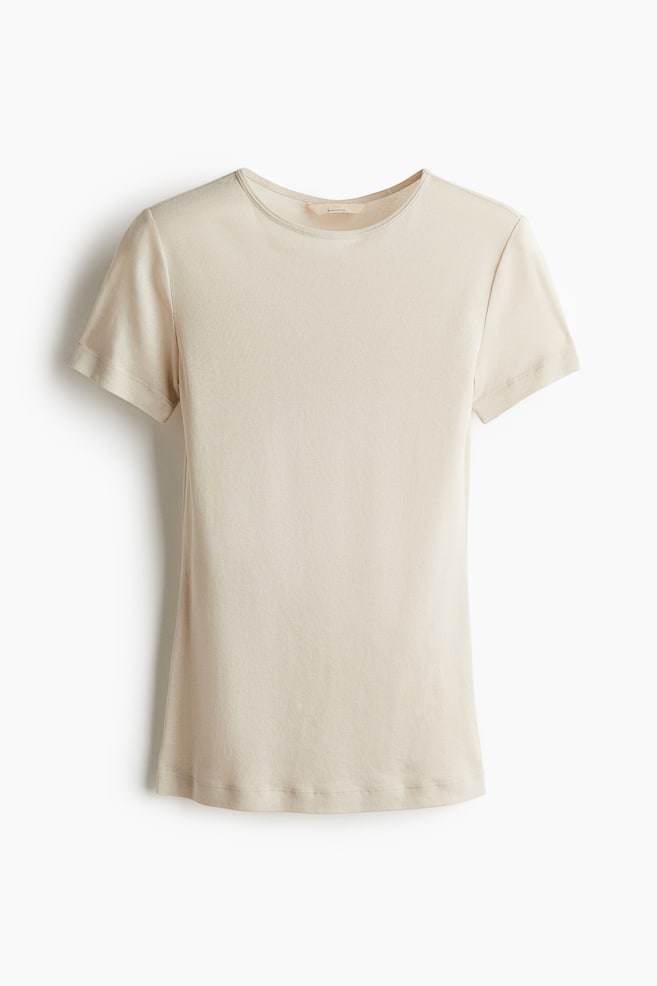 T-Shirt aus Pima-Baumwolle - Hellbeige - 1