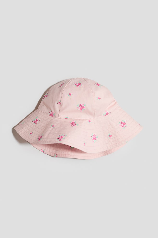 Printed Wide-Brim Sun Hat - Light pink/floral/Cream/hearts/Dusty green/floral/Light pink/floral - 1
