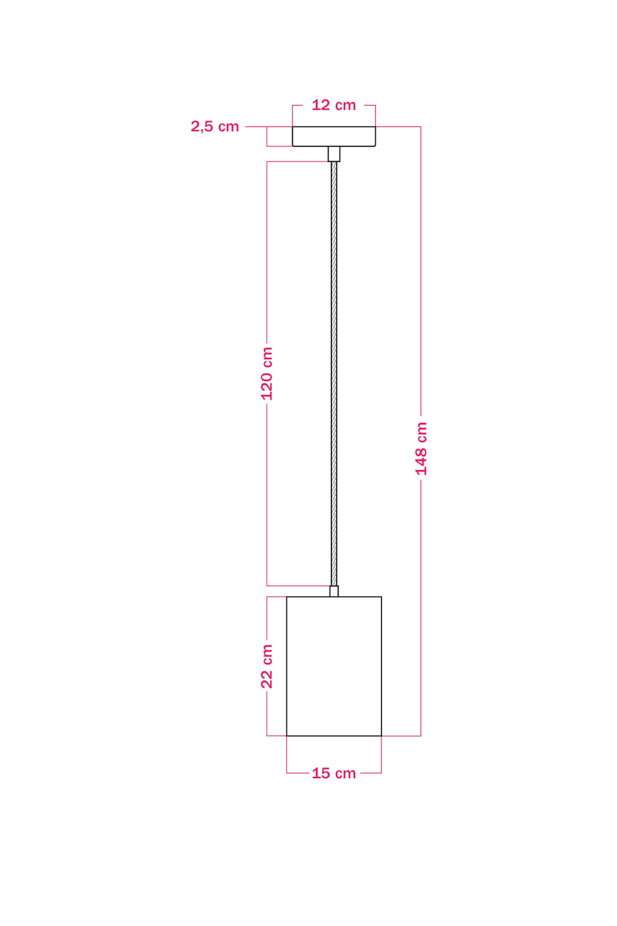 Ver imagem maior: Luminária De Teto Cubo Em Cimento Com Lâmpada - Cinza Escuro - Creative-Cables - HOME | H&M PT 3