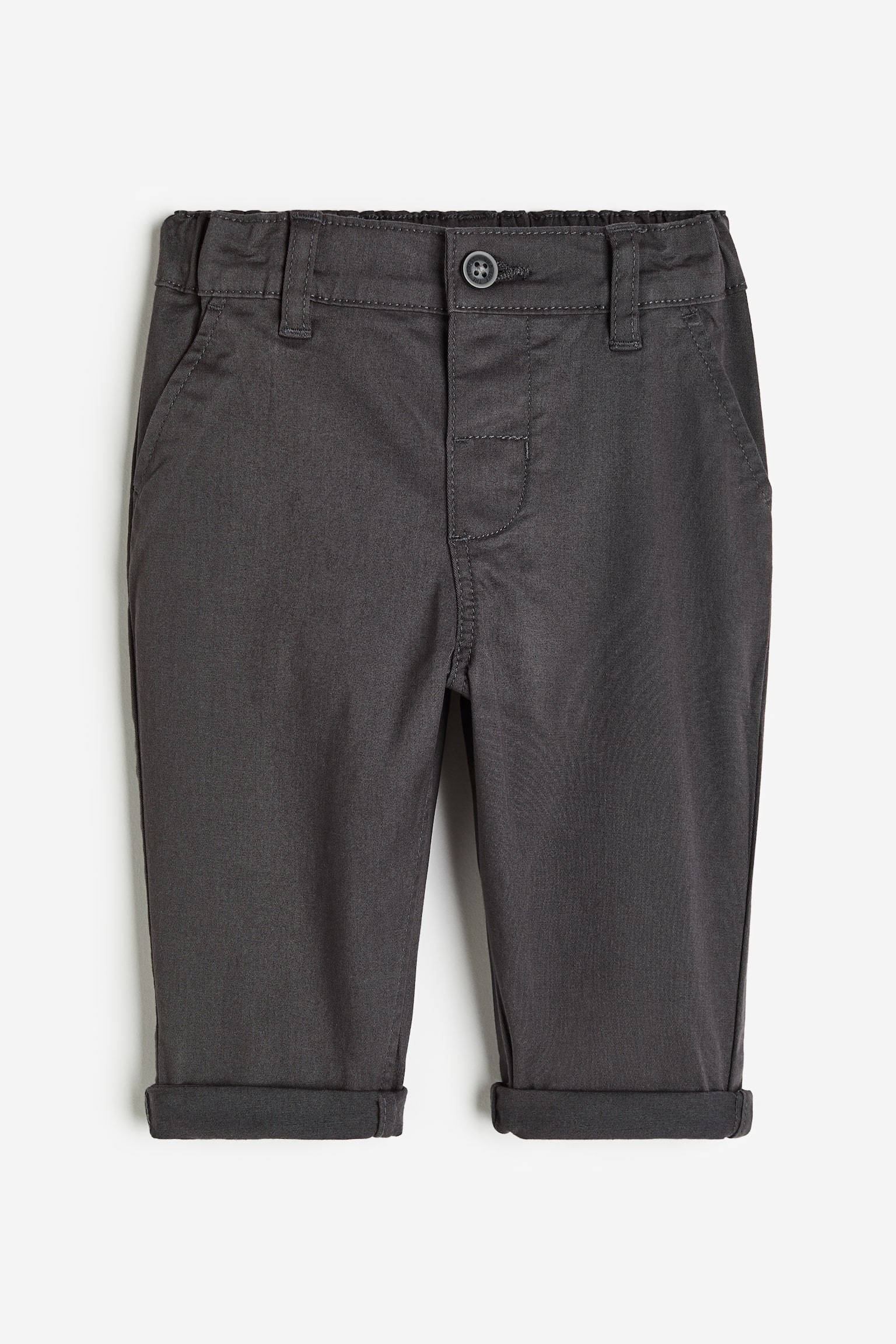 Cotton Chinos - Dark grey - 1