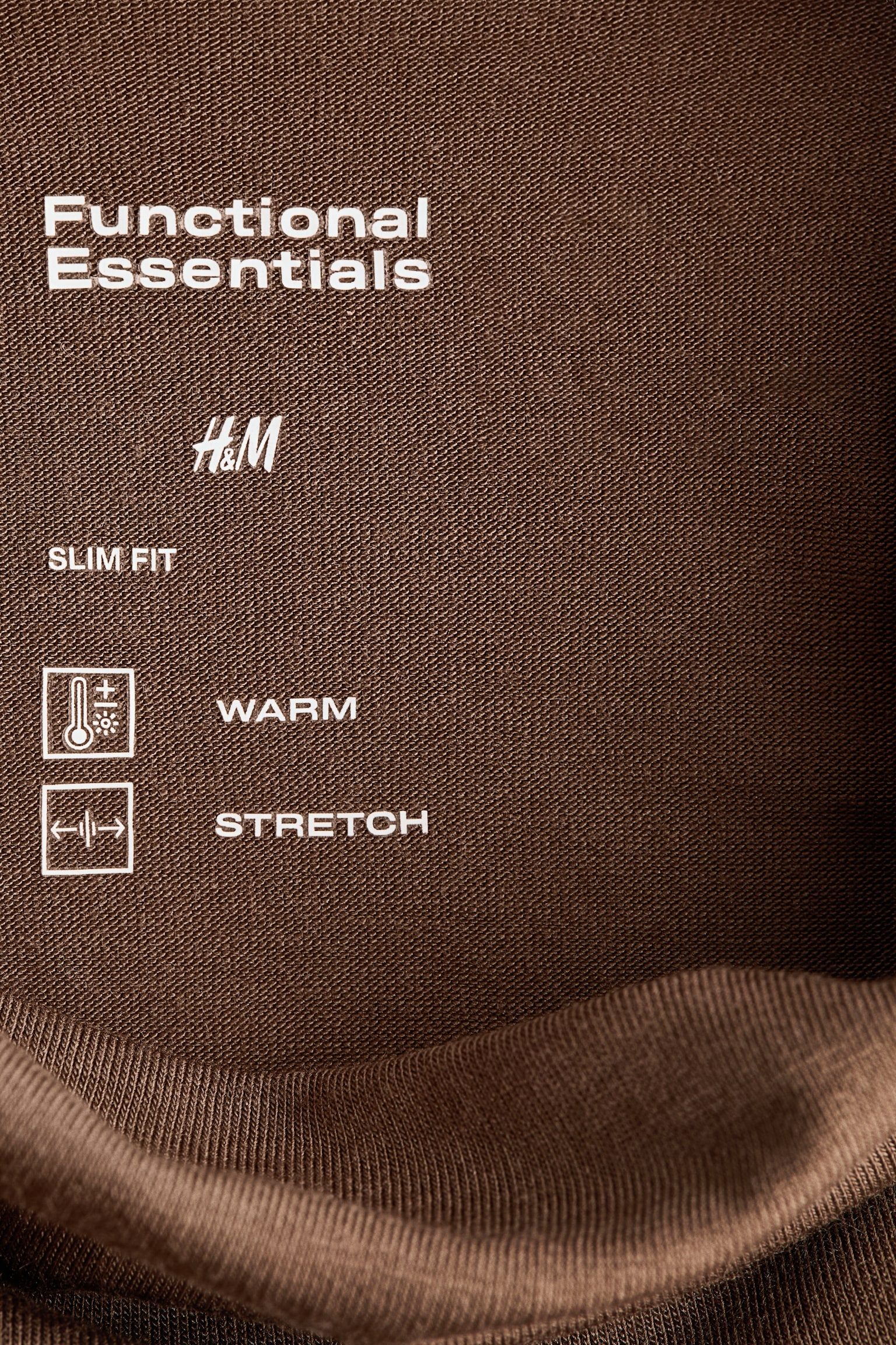 Puolipoolo-T-paita Warming Slim Fit - Ruskea/Musta/Valkoinen - 3