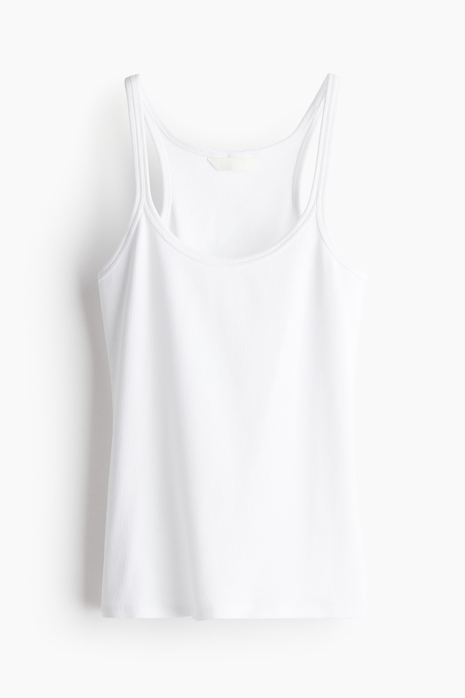 Ribbed vest top - White/Light grey marl/Black/Dark brown - 1