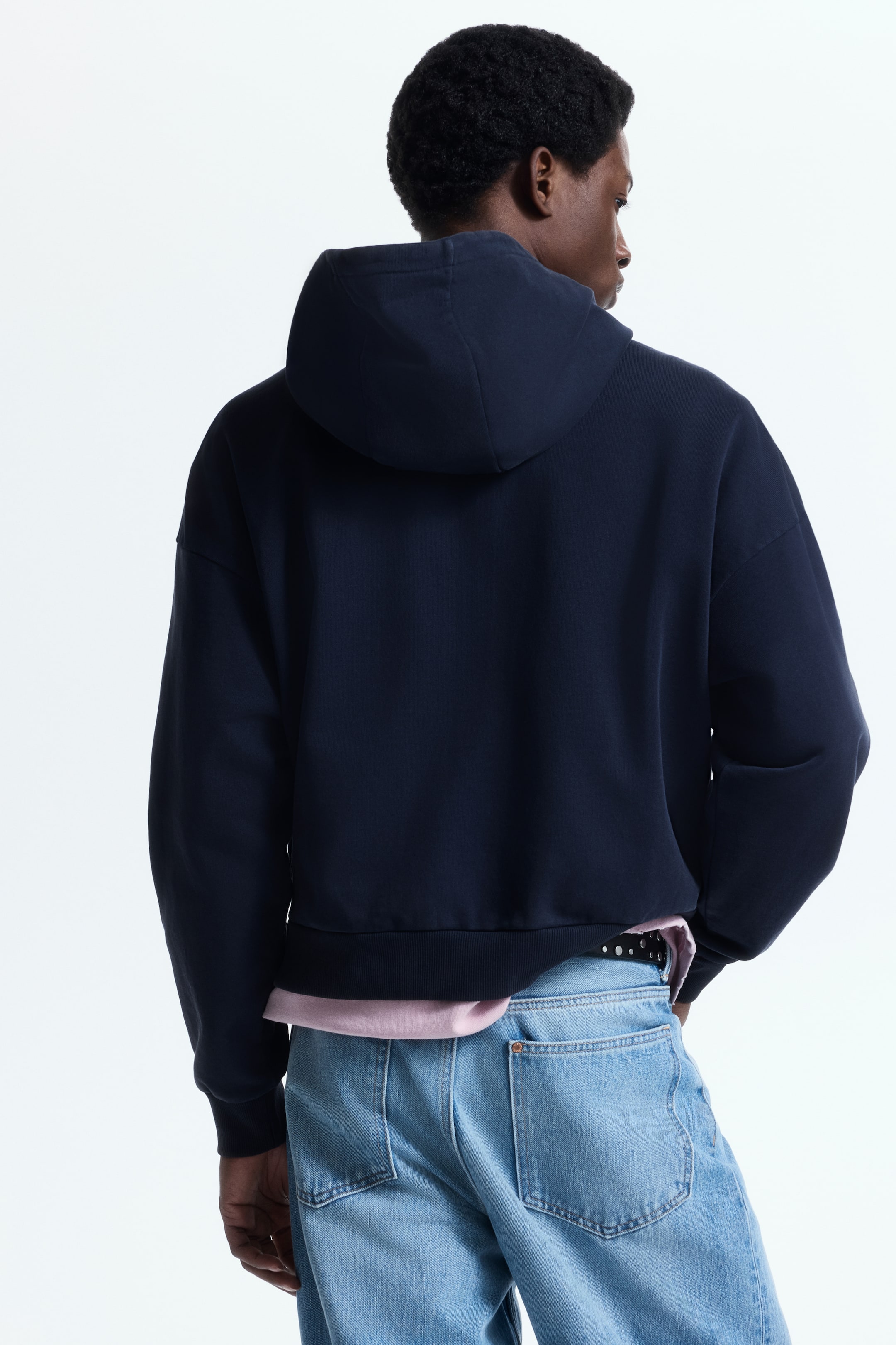 View larger image: Oversized Fit Zip-through hoodie - Dark blue - Men | H&M IN 5