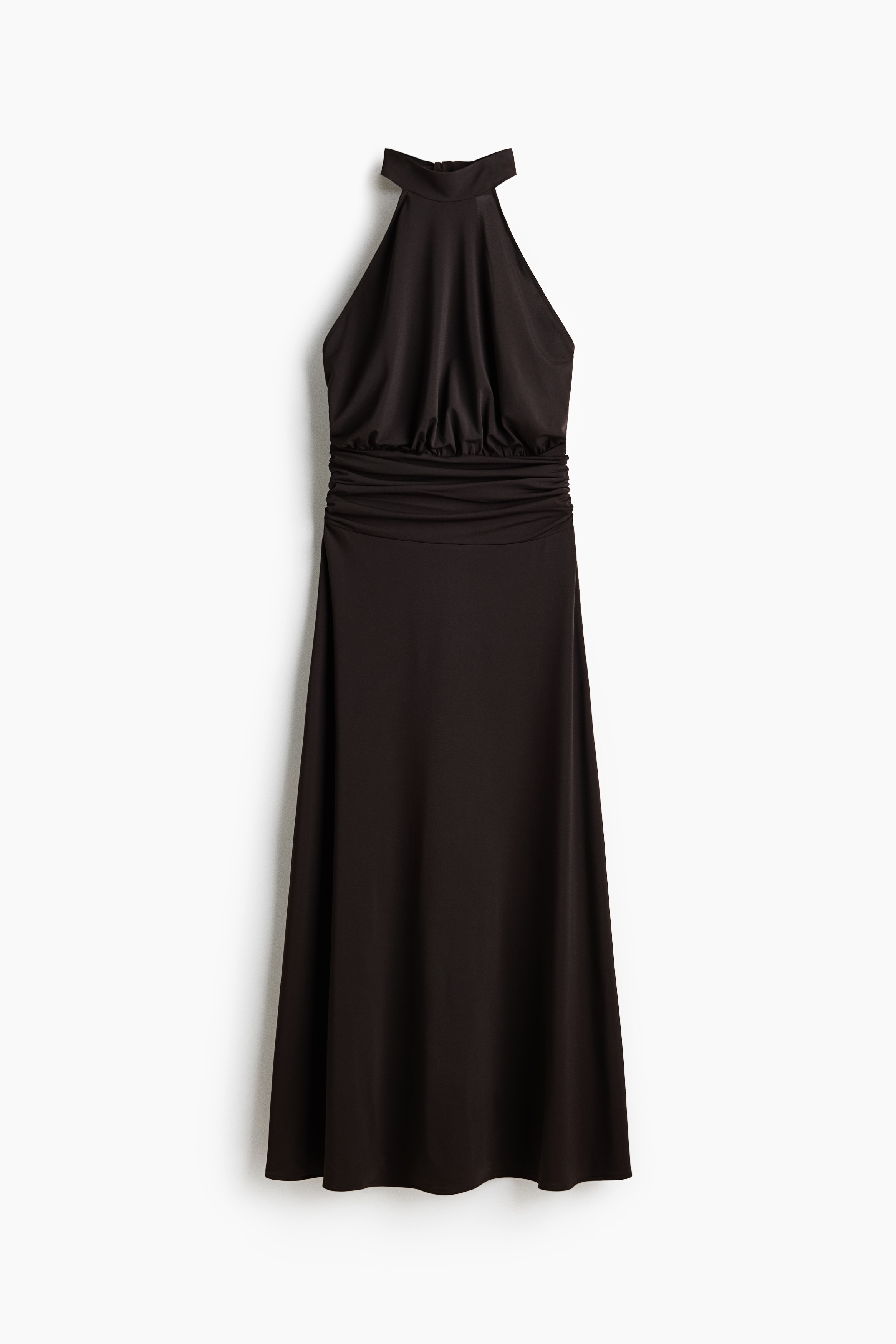 Halterneck maxi dress - Dark brown