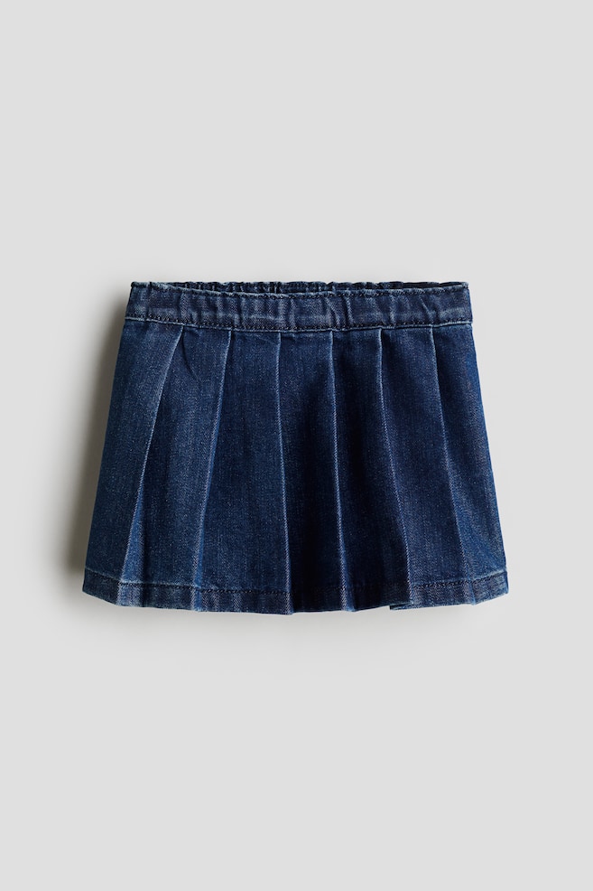 Falda tableada - Azul denim oscuro - 1