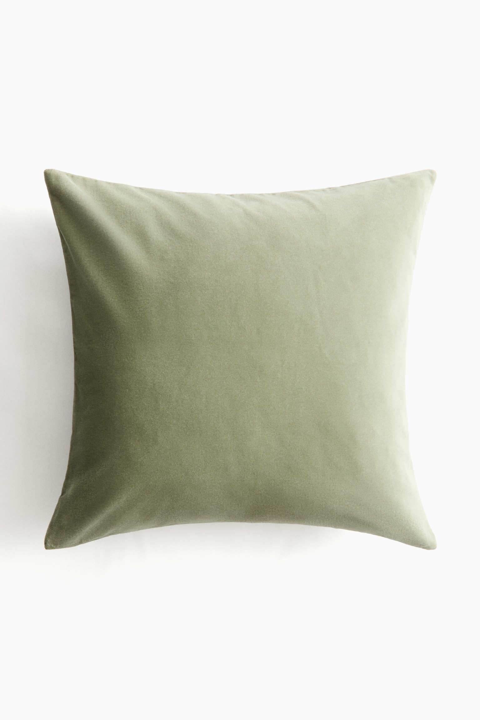 Cotton velvet cushion cover - Light green/Dark green/Light dusty pink/Light dusty blue/Khaki green/Light grey/Dark yellow/Dusty pink - 1