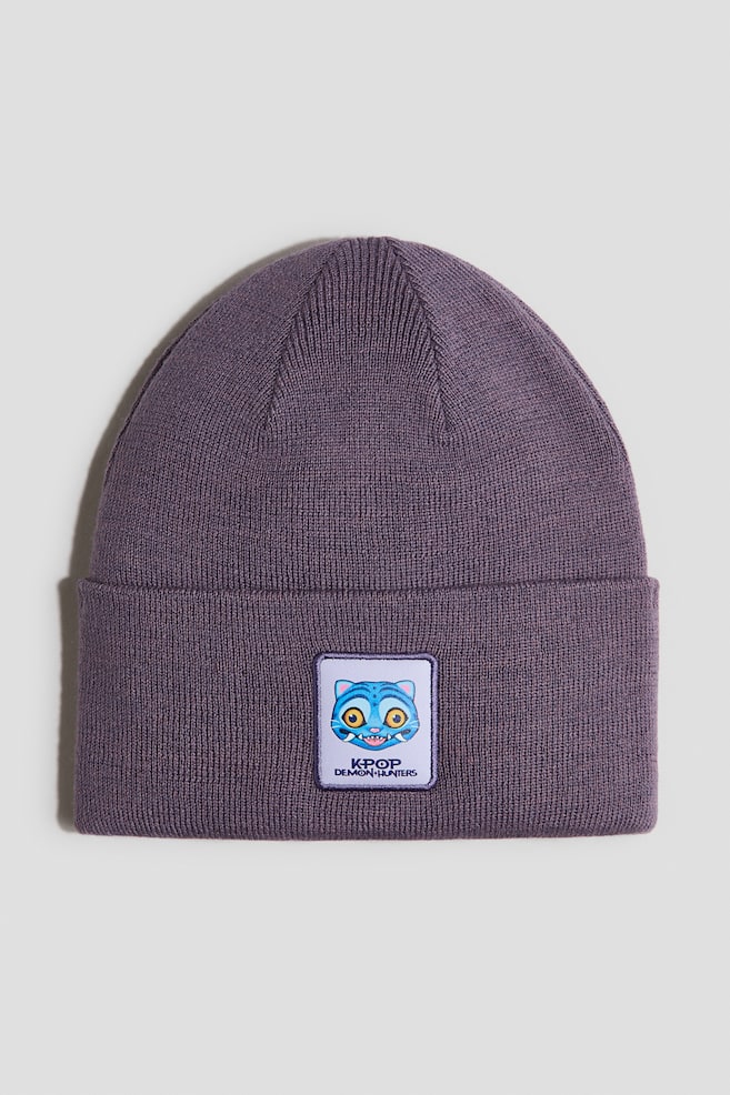 Motif-detail beanie - Purple/K-Pop Demon Hunters/Brown/CapyFun/Black/K-Pop Demon Hunters - 1