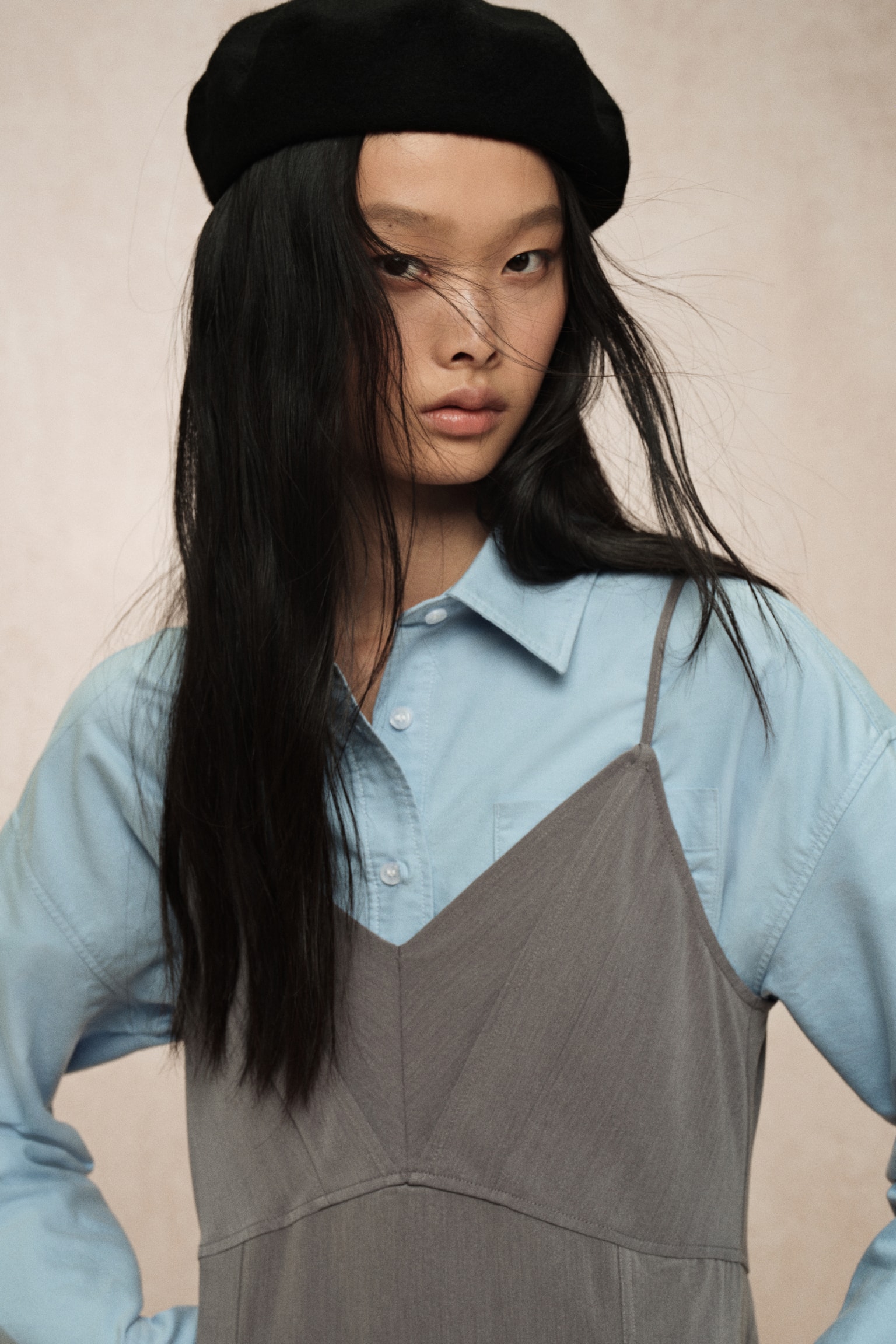 Strappy V-neck dress - Grey/Brown/Checked - 3