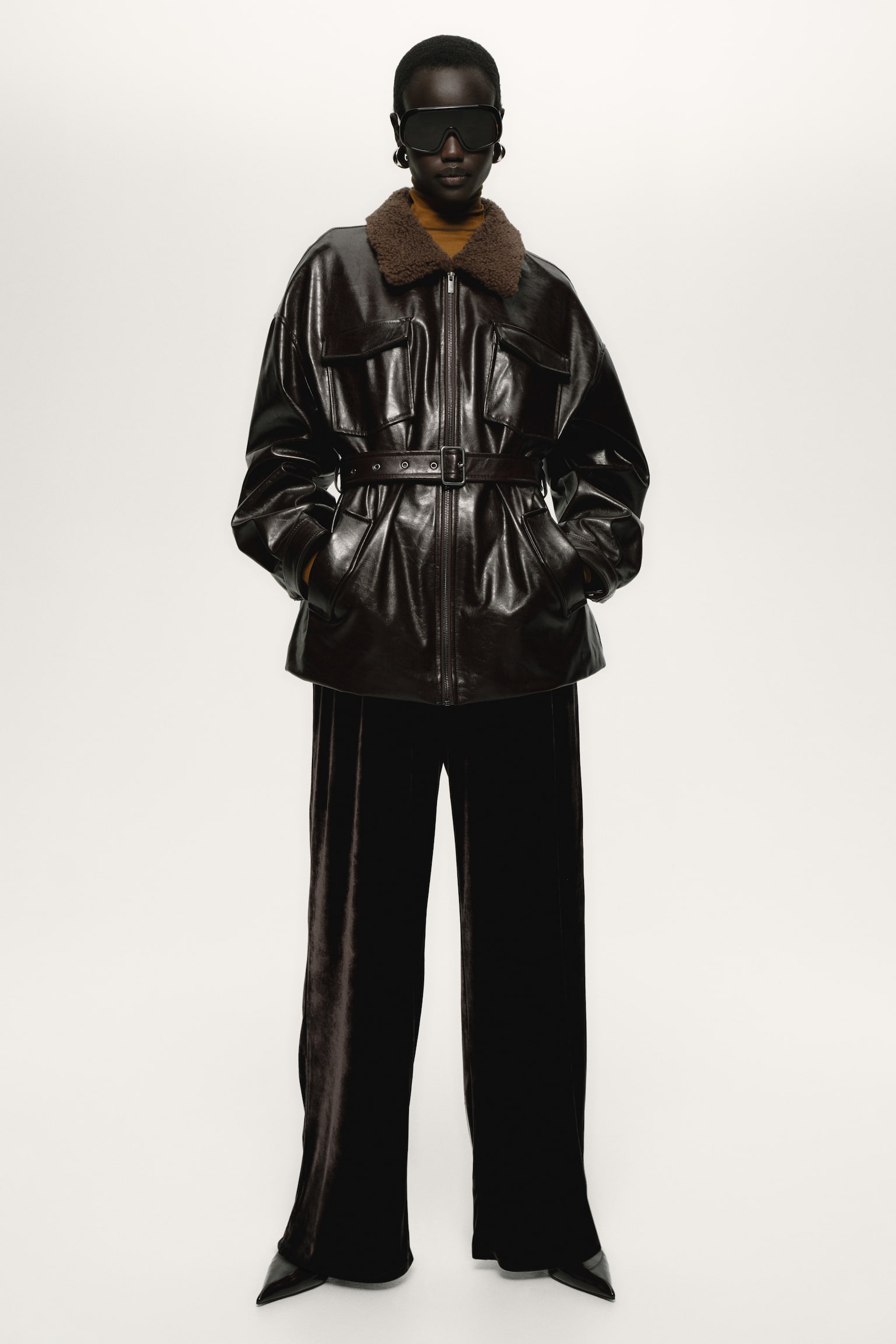 Velours broek - Donkerbruin/Donkergroen/Zwart - 4