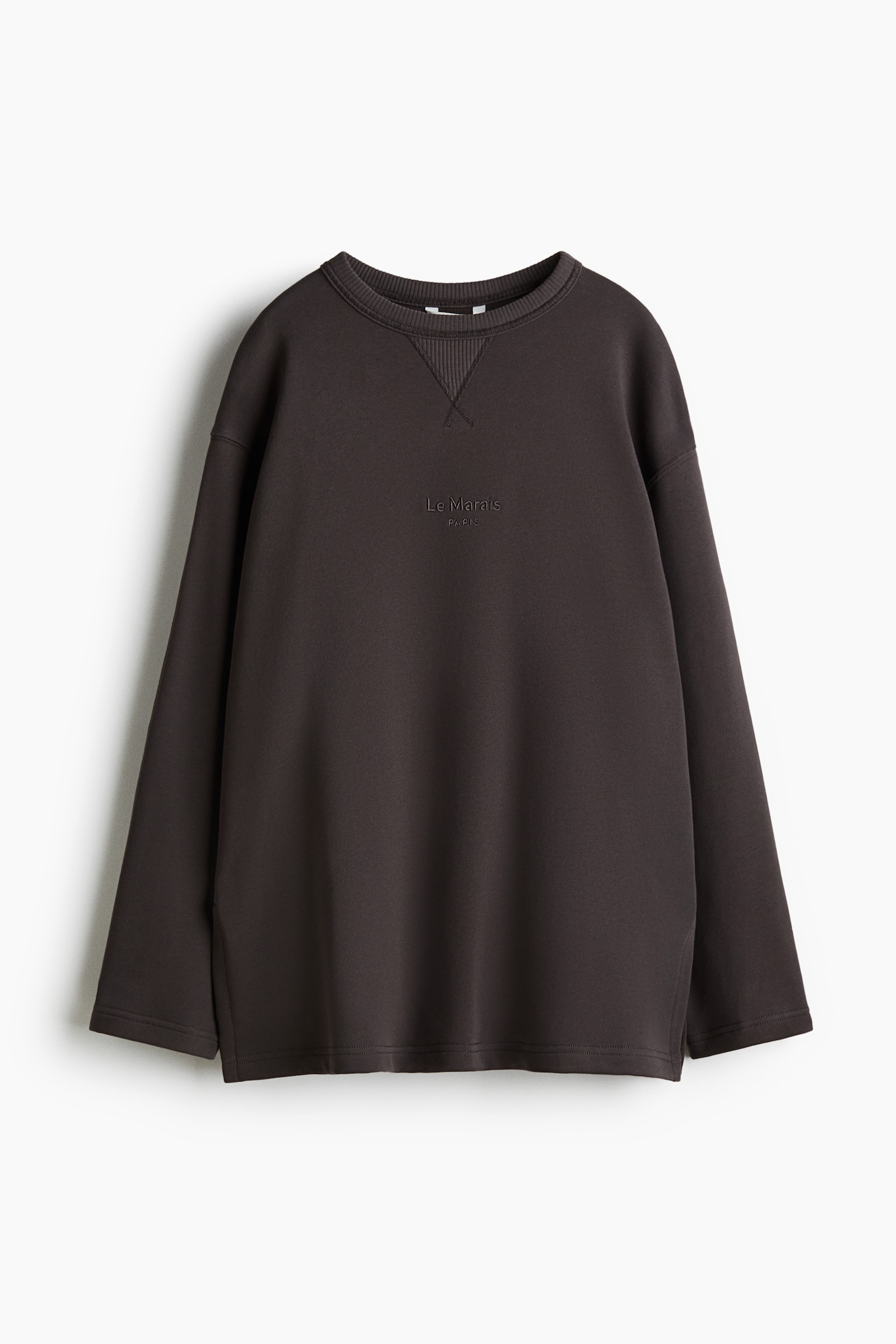 Женские толстовки H&M Sweatshirt with Text Motif, цвет: Тёмный серый — фото 1